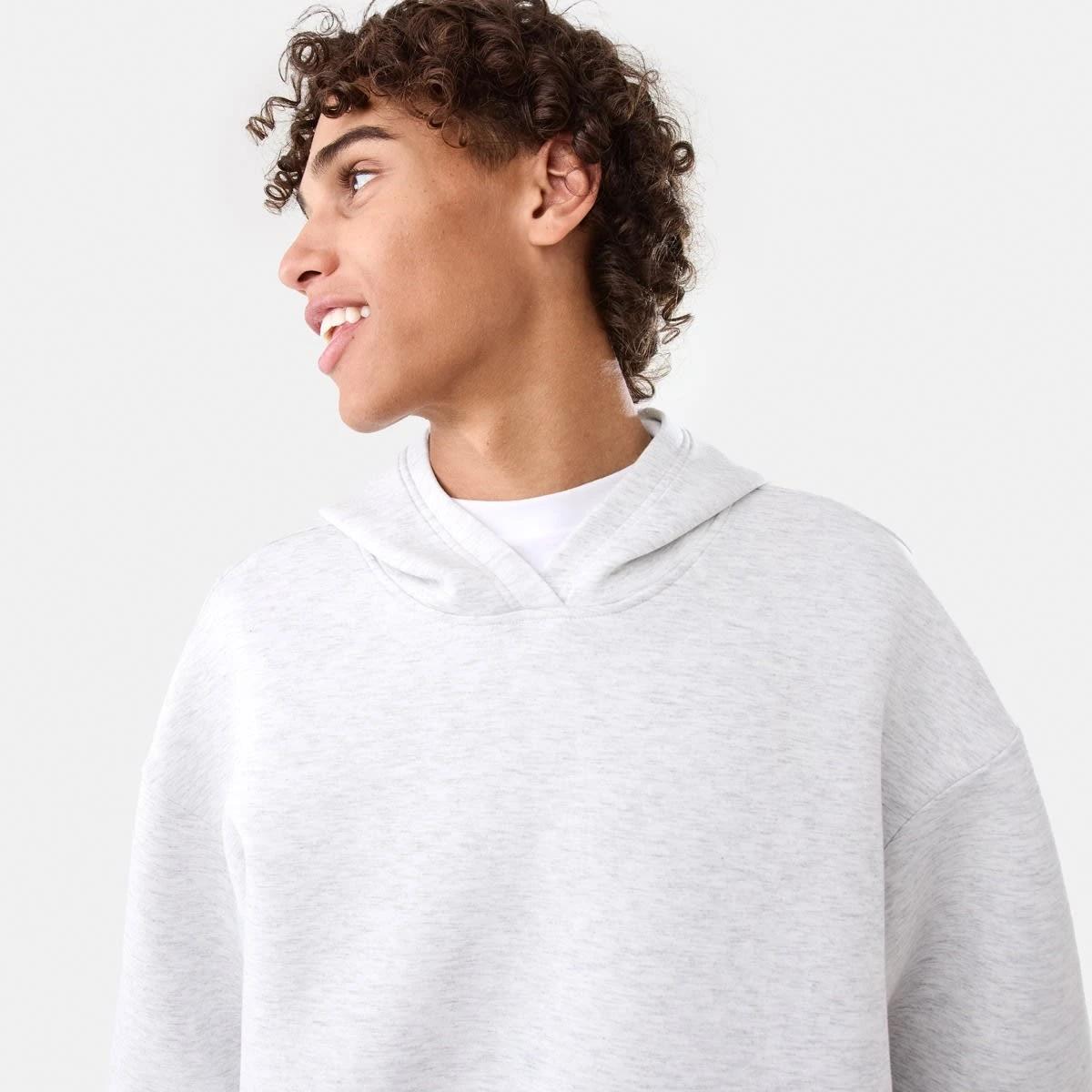 5 Oversized Scuba Hoodie WHITE MARLE, 5 of 7