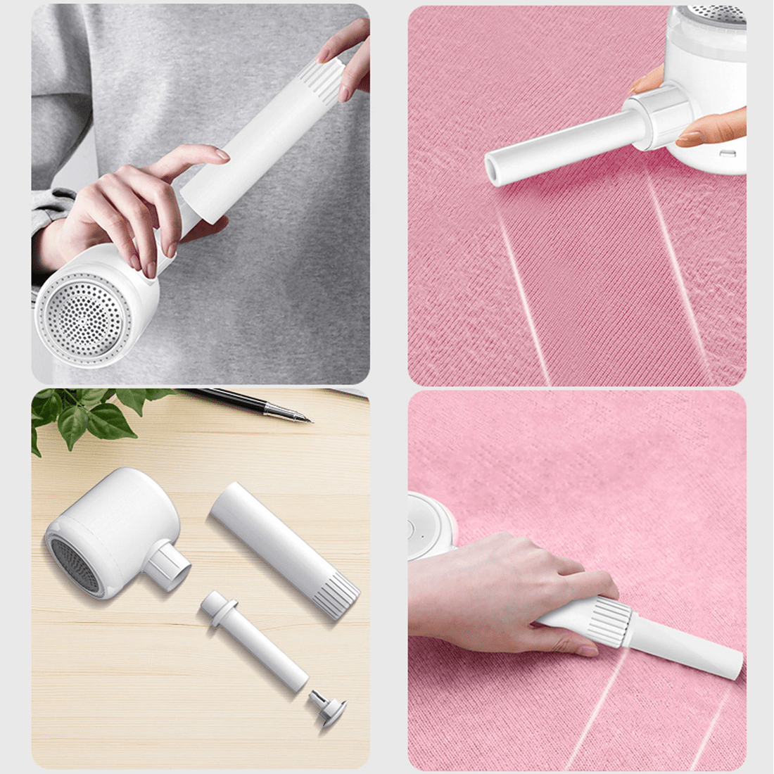 4 TODO Rechargeable Lint Remover Shaver w/ Roller USB Charge 500mA Lithium Battery - Pink, 4 of 5