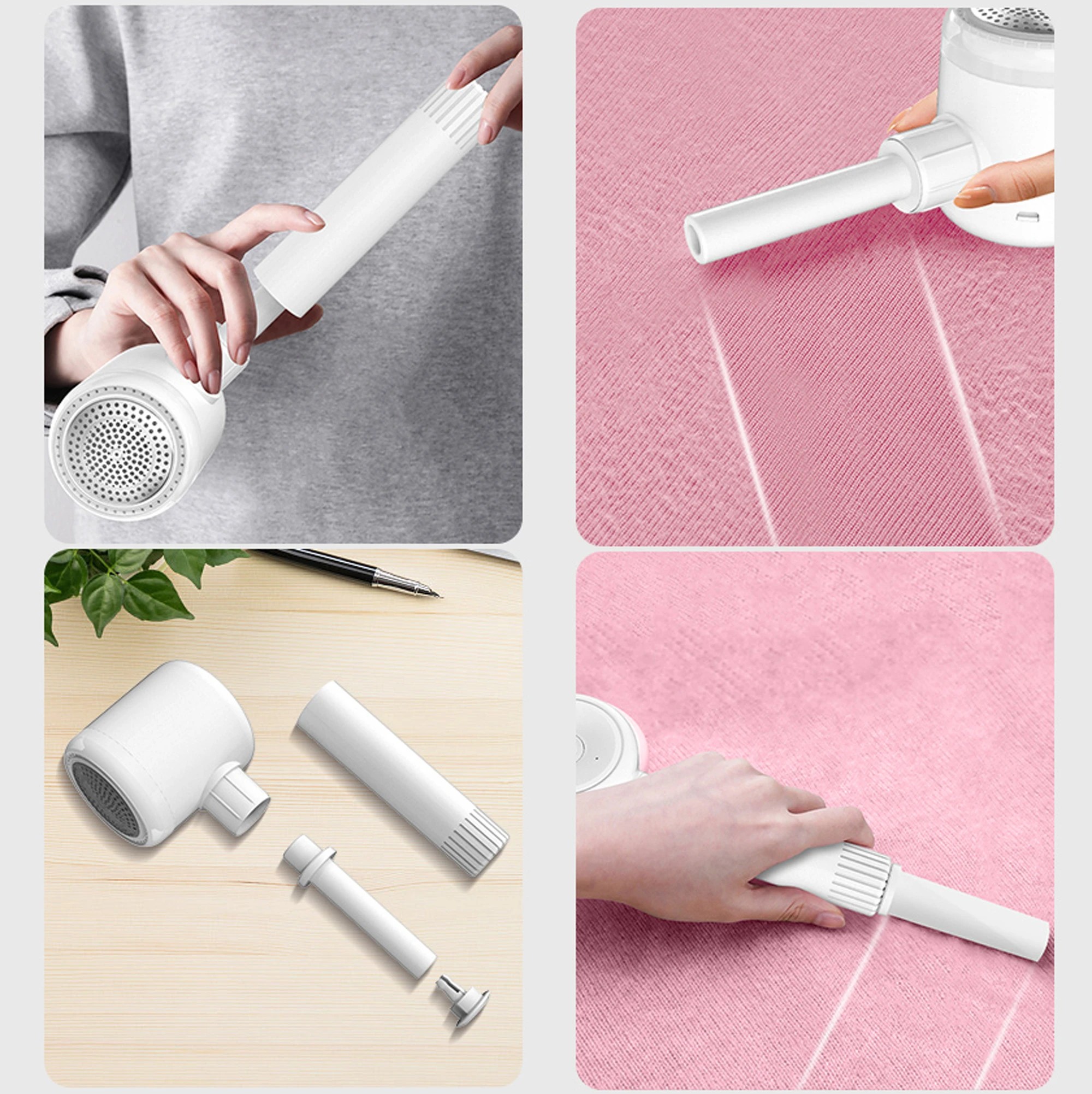 4 TODO Rechargeable Lint Remover Shaver w/ Roller USB Charge 500mA Lithium Battery - Pink, 4 of 5