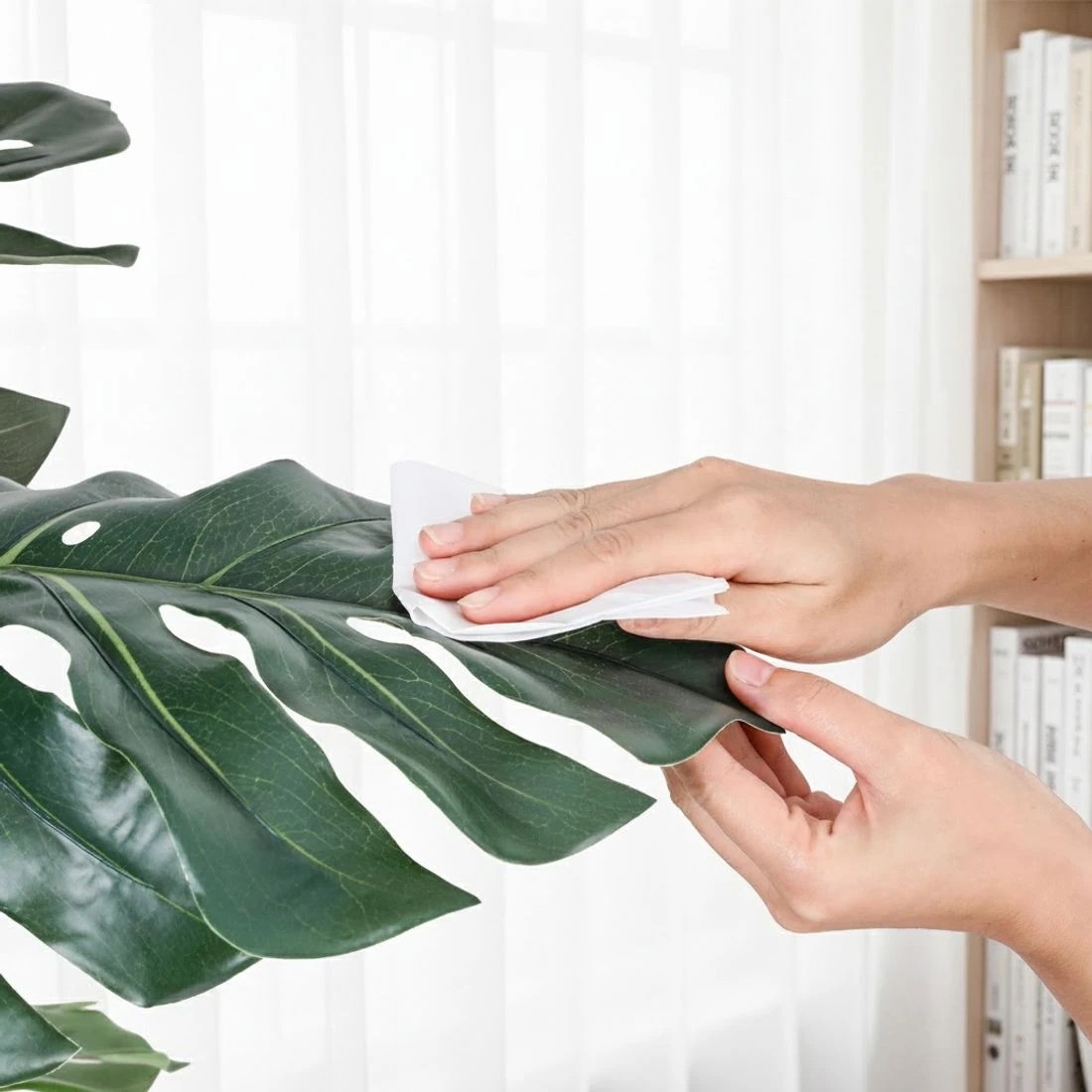 8 Artiss 140cm Artificial Monstera Tree Faux Trees Indoor Decor Artificial Plants Lifelike Plant 1.4M - Green, 8 of 9