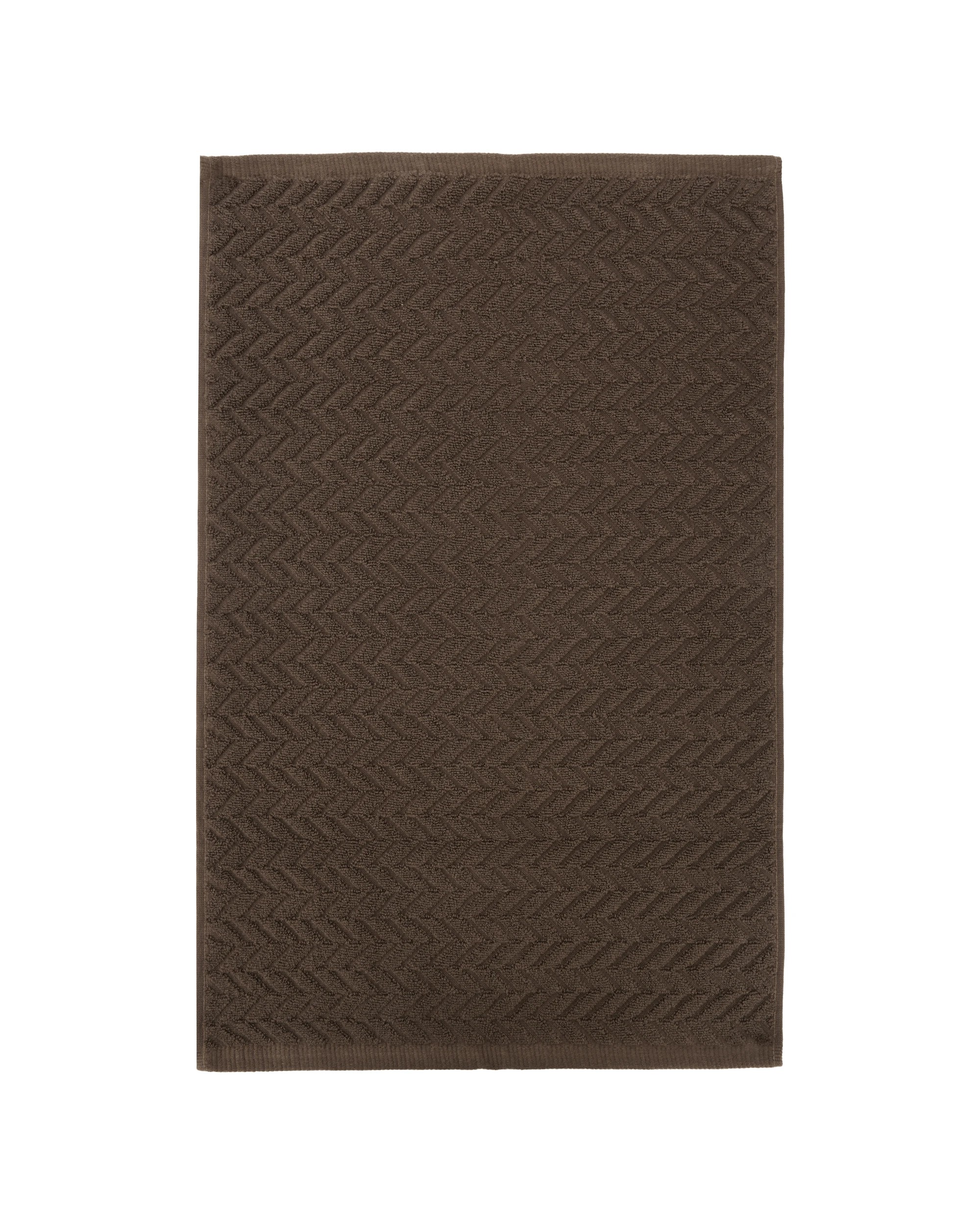 3 Chevron Cotton Hand Towel - Chocolate, 3 of 6