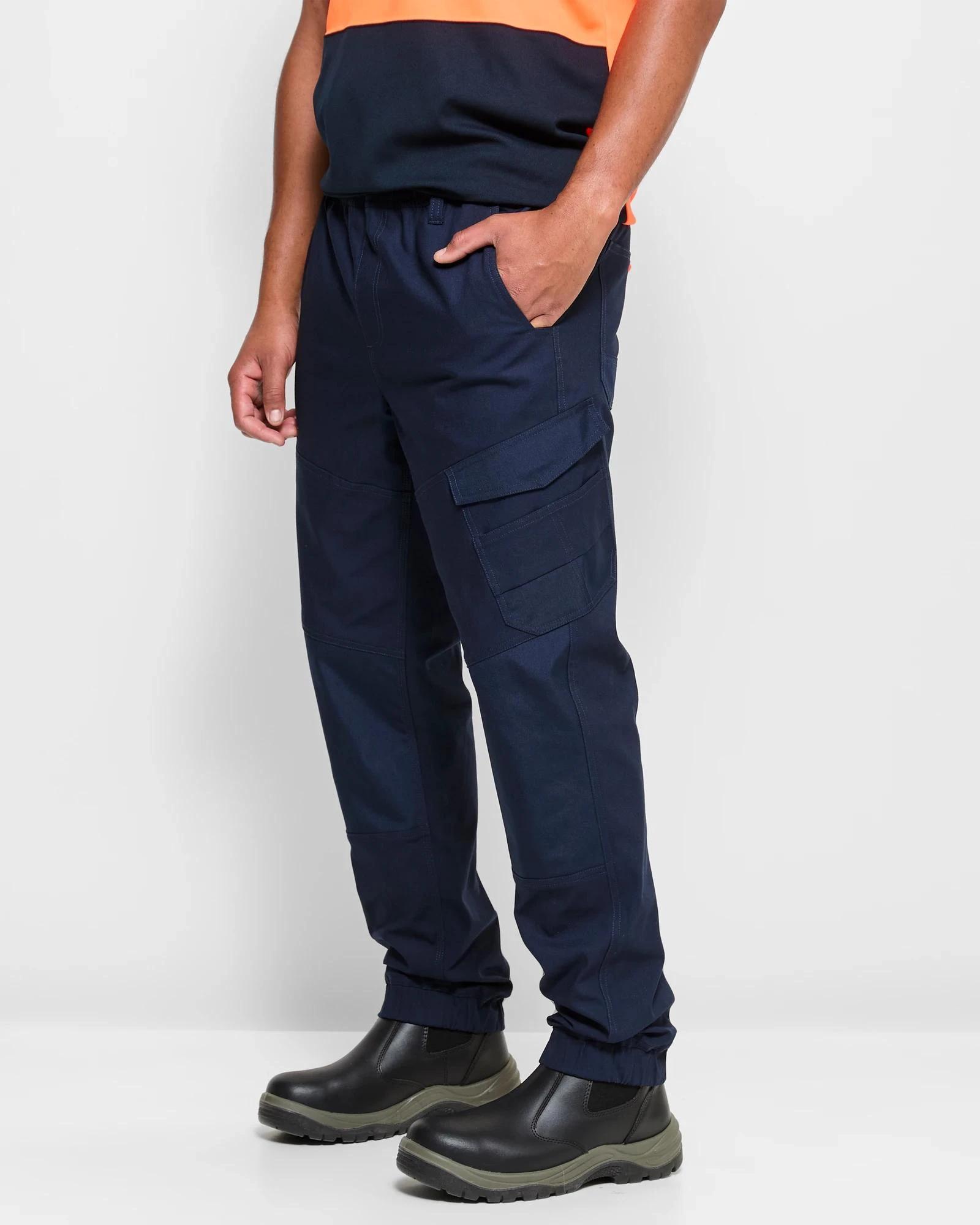 3 Australian Cotton Cargo Jogger Pants - Graphite NAVY BLUE, 3 of 5