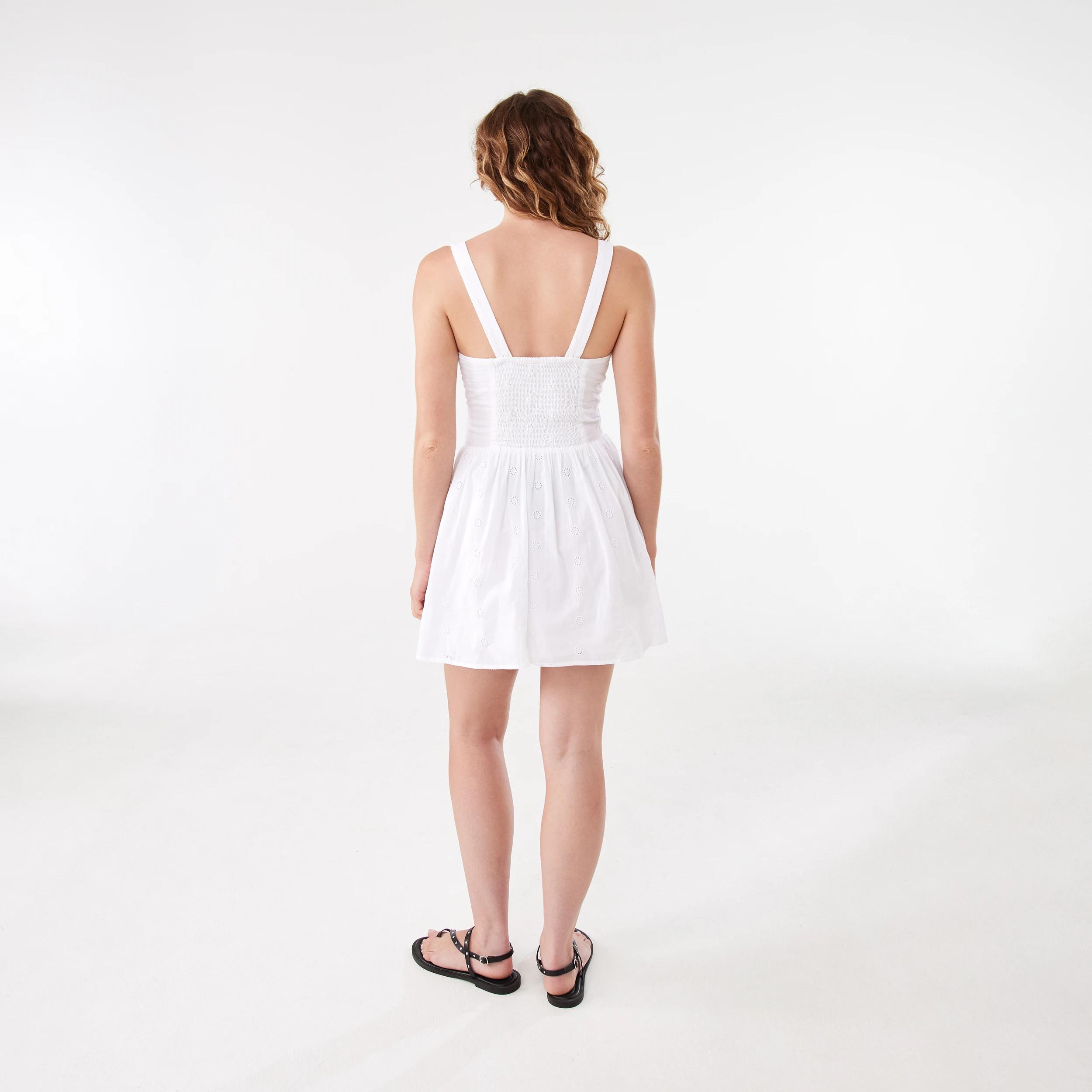 6 Boho Broderie Corset Mini Dress White, 6 of 10