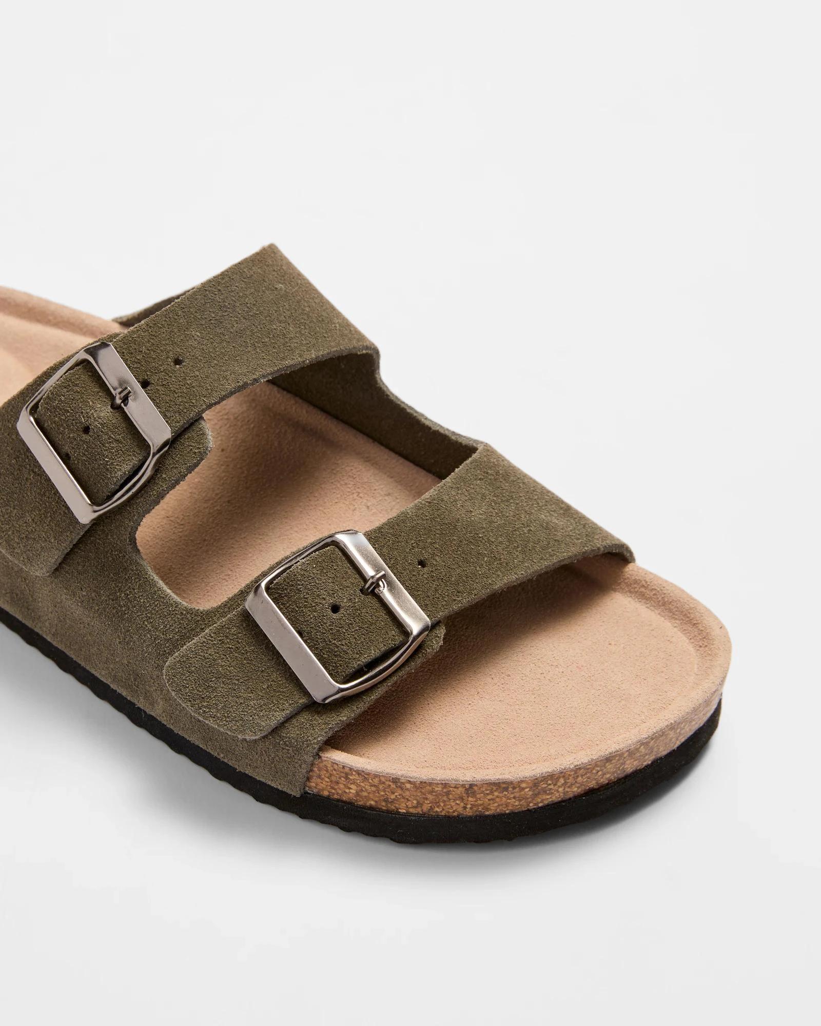 2 Target Man Mens Leather Moulded Cork Sandal - Solo KHAKI, 2 of 4