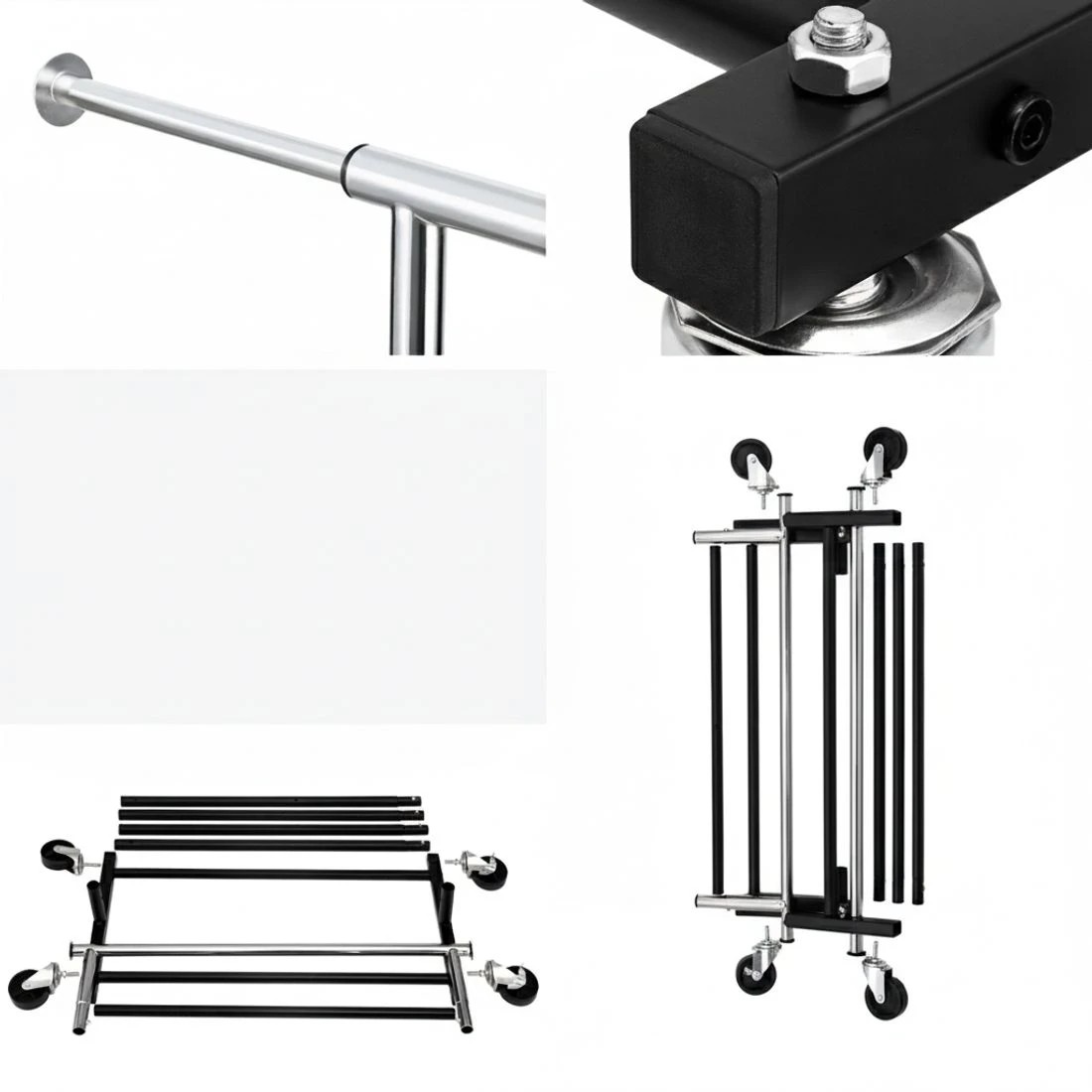 5 Artiss Clothes Rack Double Rod Airer Rail Coat Stand Adjustable Hanger - Multi, 5 of 5