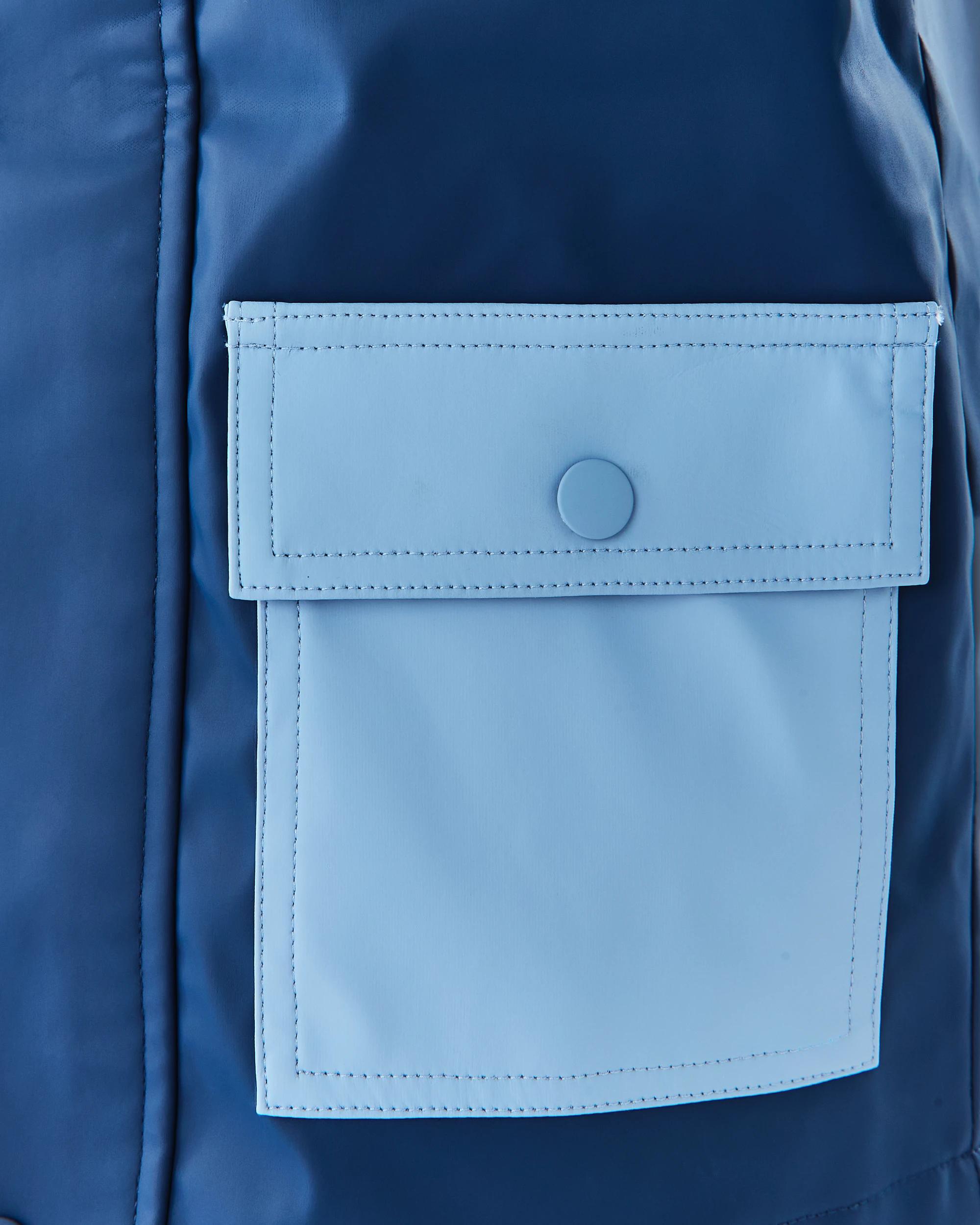 5 Colour Block Rain Jacket Dress Navy, 5 of 7