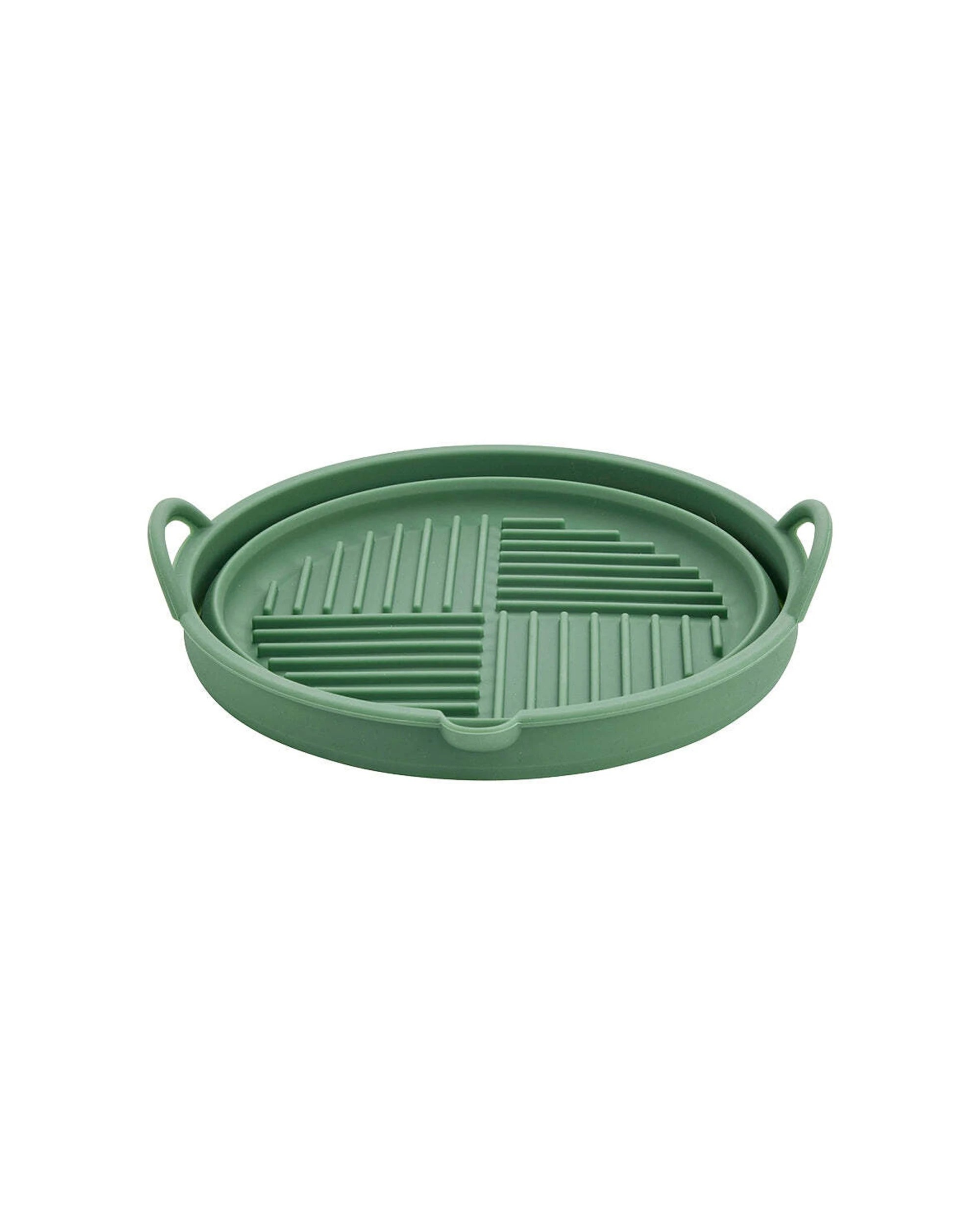 2 Wiltshire Air Fryer Reusable Round Silicone Baking Pan Liner Tray 19x7cm - Natural, 2 of 3