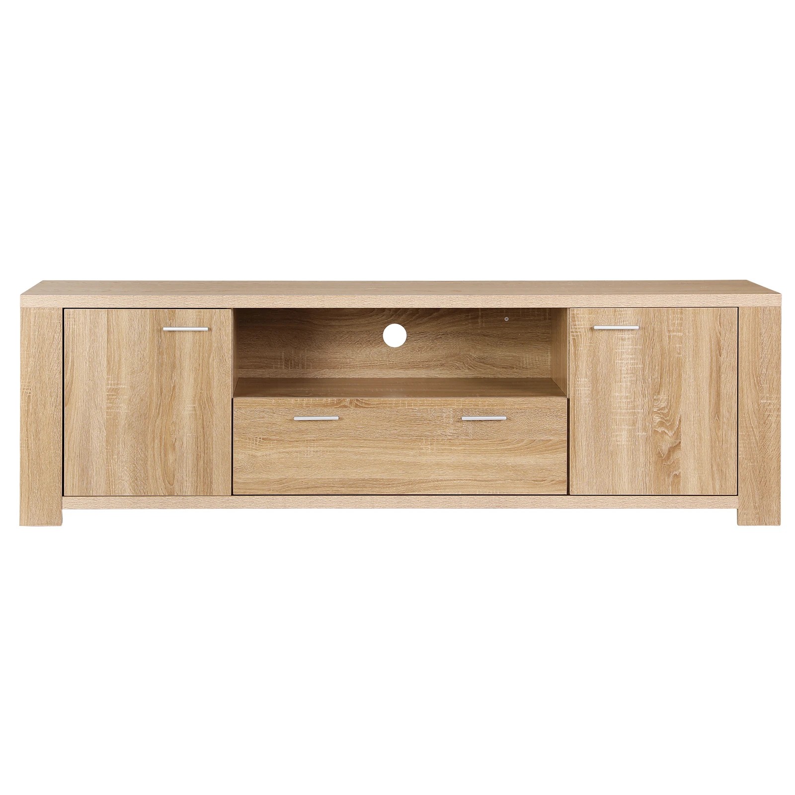 4 Artiss 180cm TV Unit Entertainment Unit Storage Drawer Cabinet Pine - Natural, 4 of 9