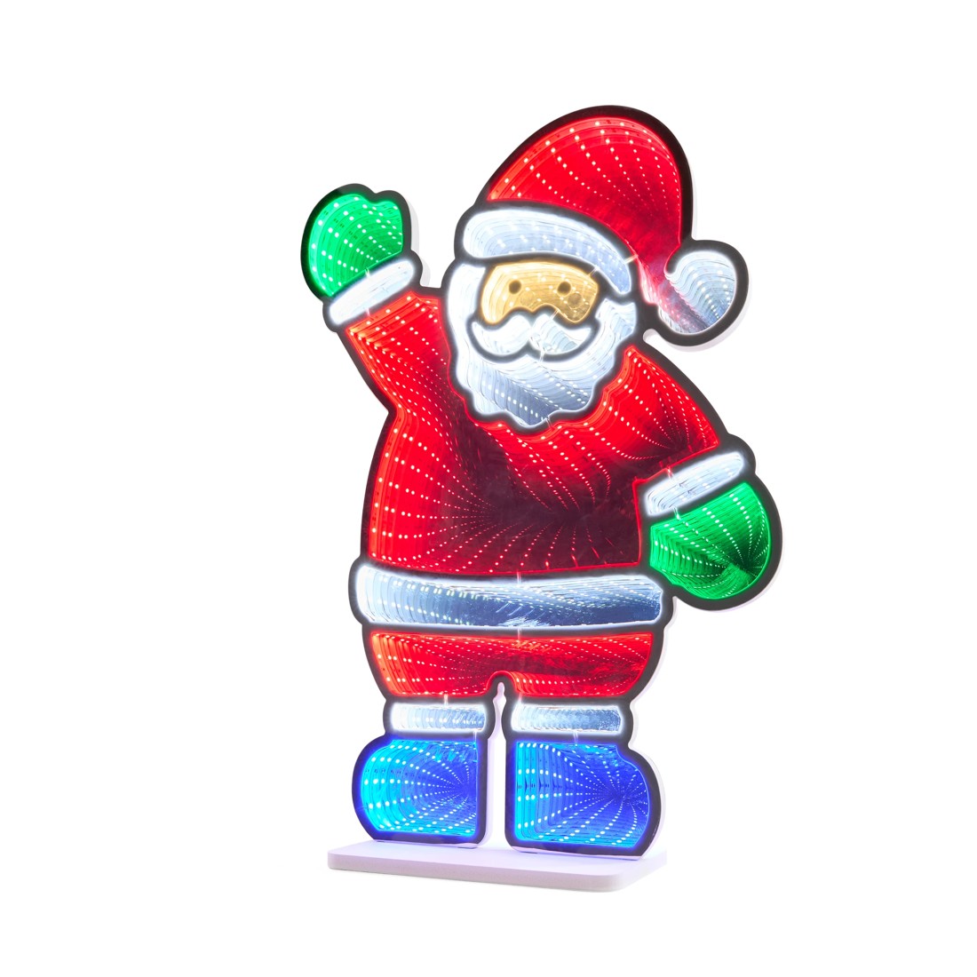 1 Low Voltage LED Light Up Santa Infinity Mirror, 1 of 9