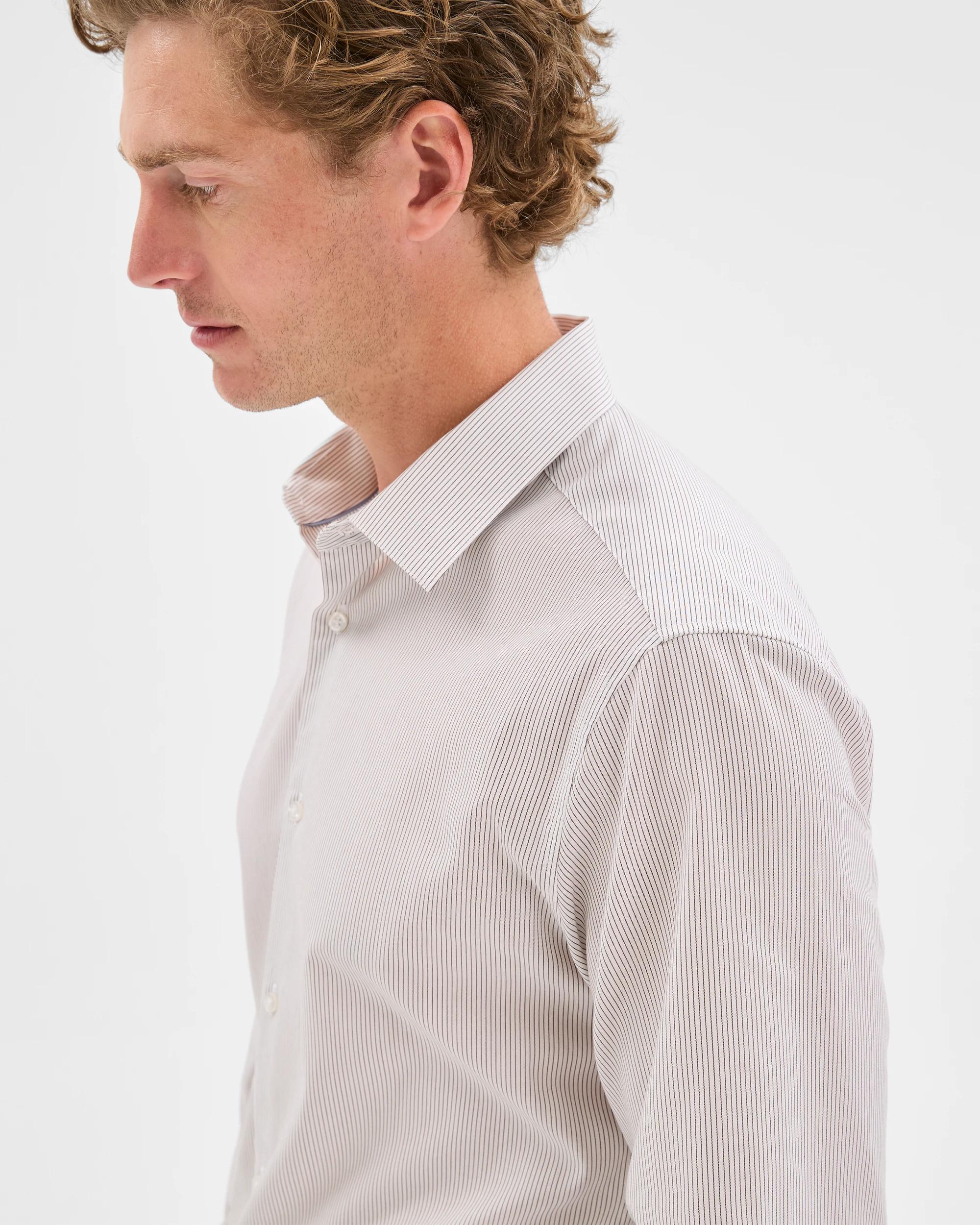 5 Preview Australian Cotton Business Shirt BROWN STONE, 5 of 7