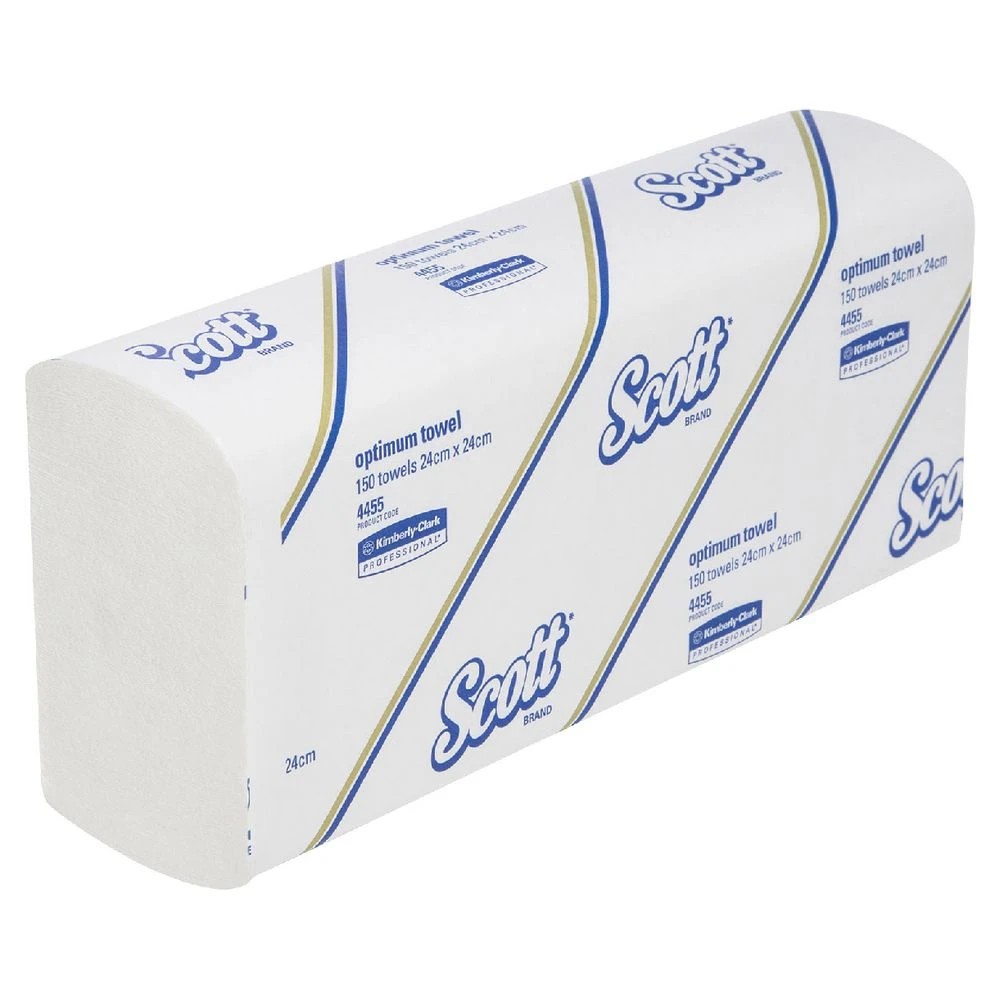 6 Scott Optimum Hand Towel 24 x 24cm 150 Sheets 16 Pack, 6 of 6
