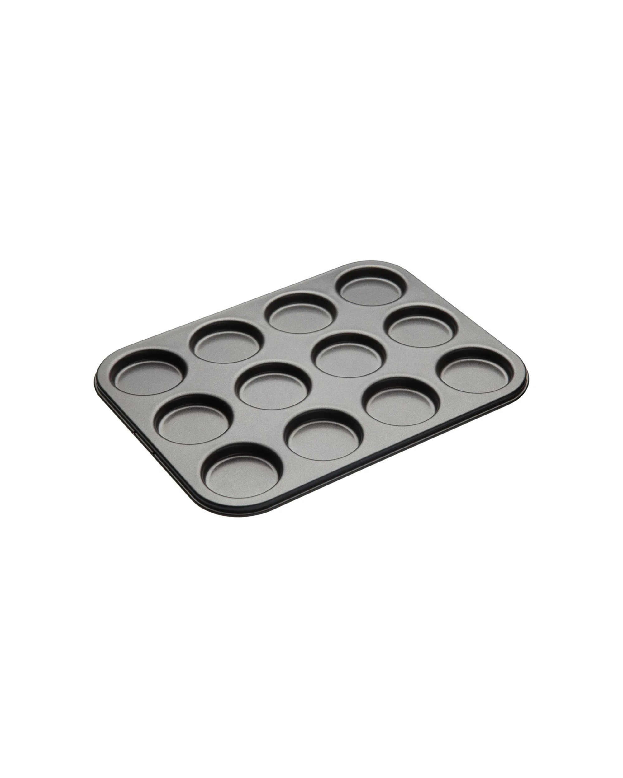 2 Mastercraft 2x 35x27cm Heavy Base 12-Cup Non-Stick Macaron Pan - Black, 2 of 3