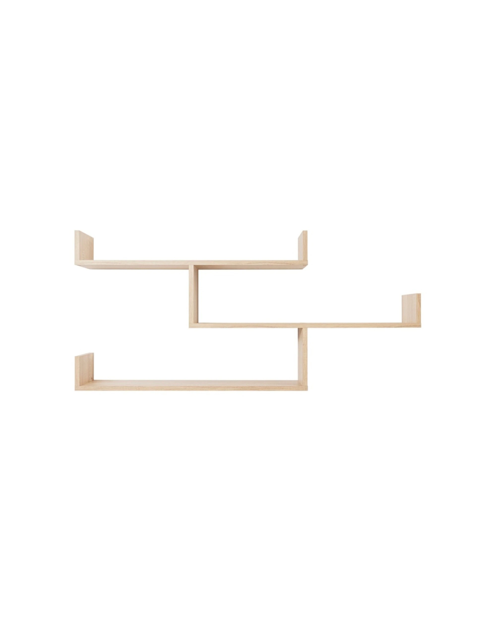 1 European Cabinetry Zurich Shelf Set Modern Level Decorative Display Oak - Natural, 1 of 2