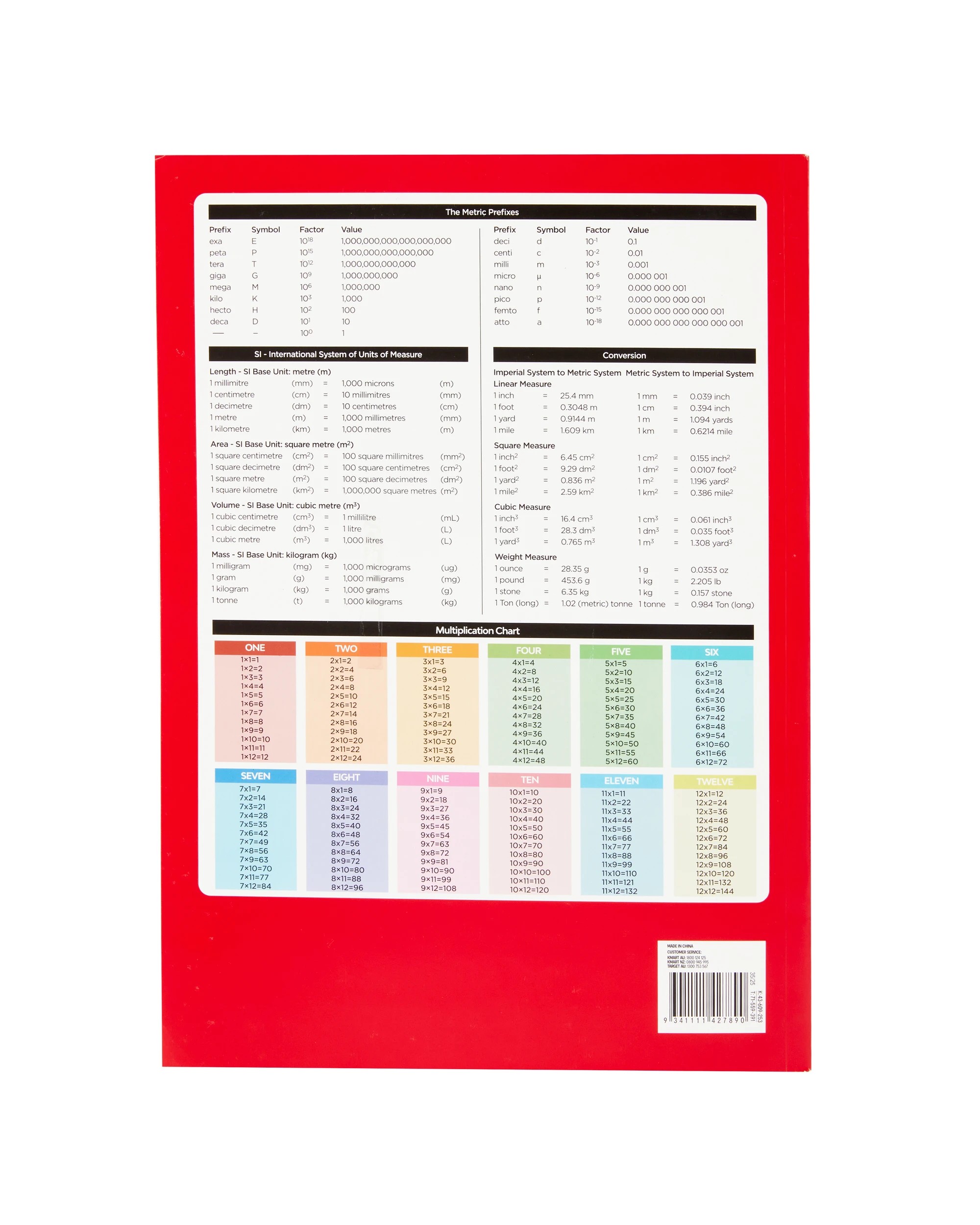 4 A4 Exercise Book - 160 Pages, Red, 4 of 4