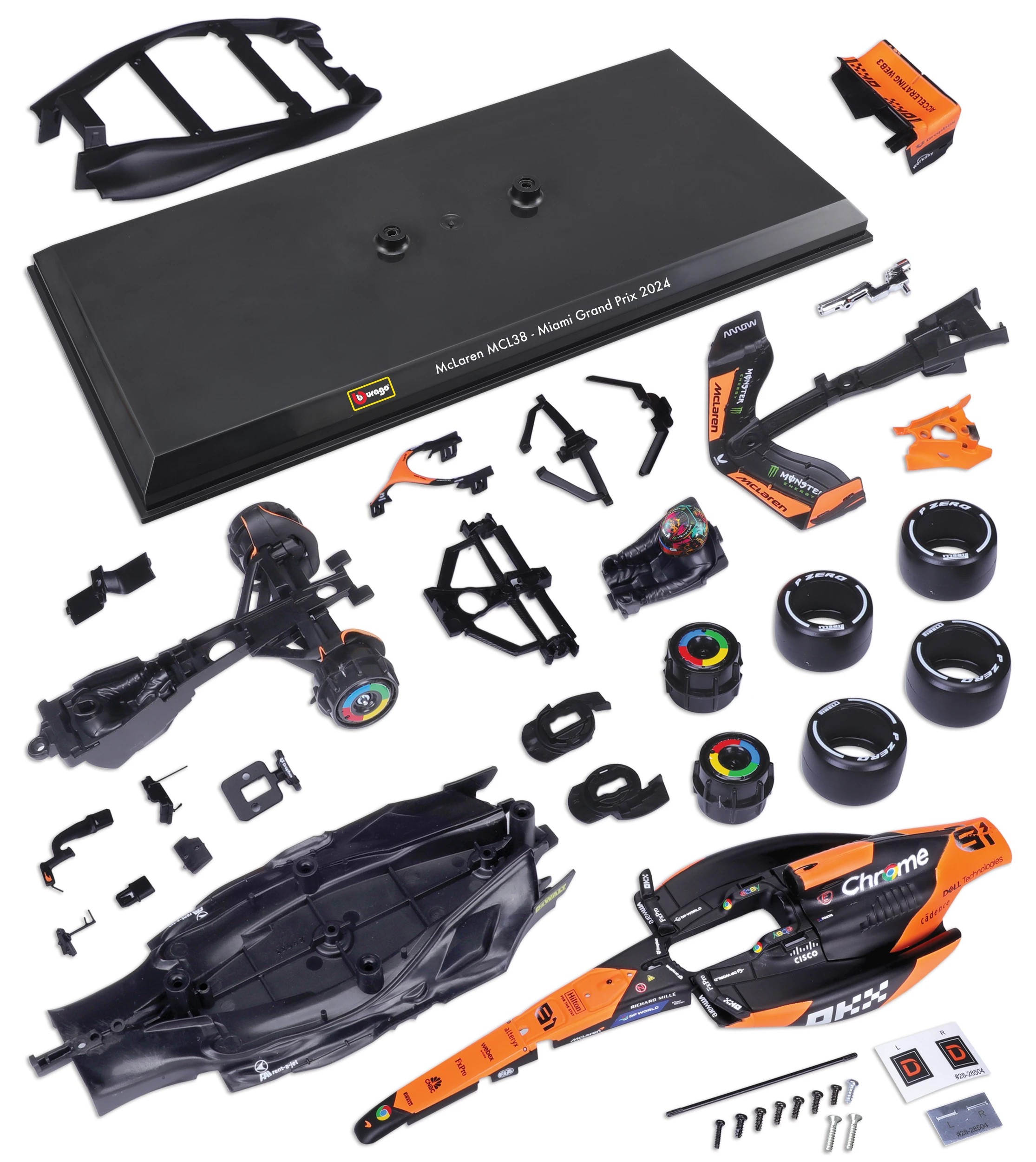 5 Bburago 1:24 F1 Model Kit - Assorted, 5 of 10