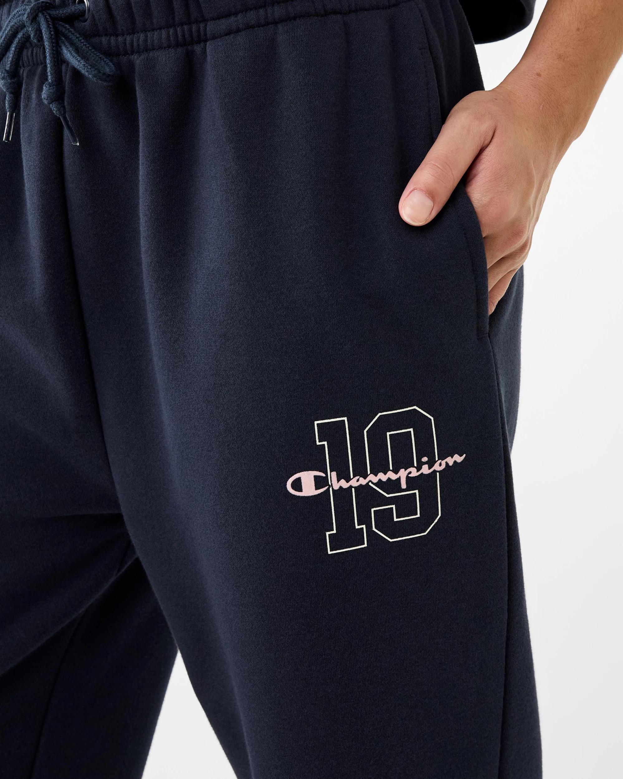 6 Champion Varsity Womens Wide Trackpants Navy, 6 of 7