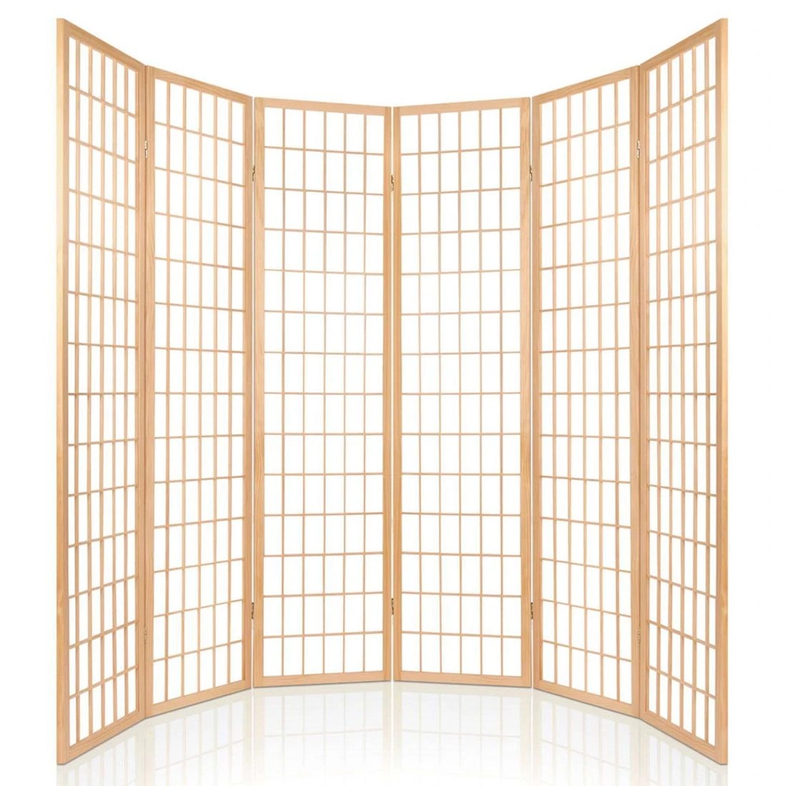 6 Artiss 6 Panel Room Divider Screen 261x179cm - Natural, 6 of 8