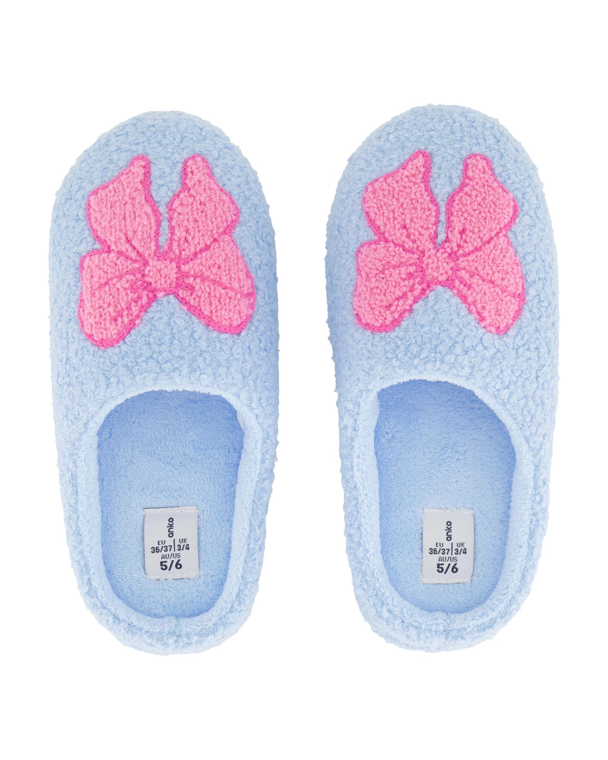 2 Boucle Scuffs Lt Blu Bow, 2 of 3