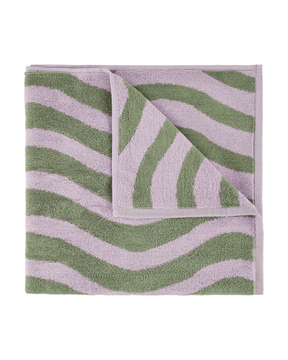 Lilac Wave Cotton Bath Towel
