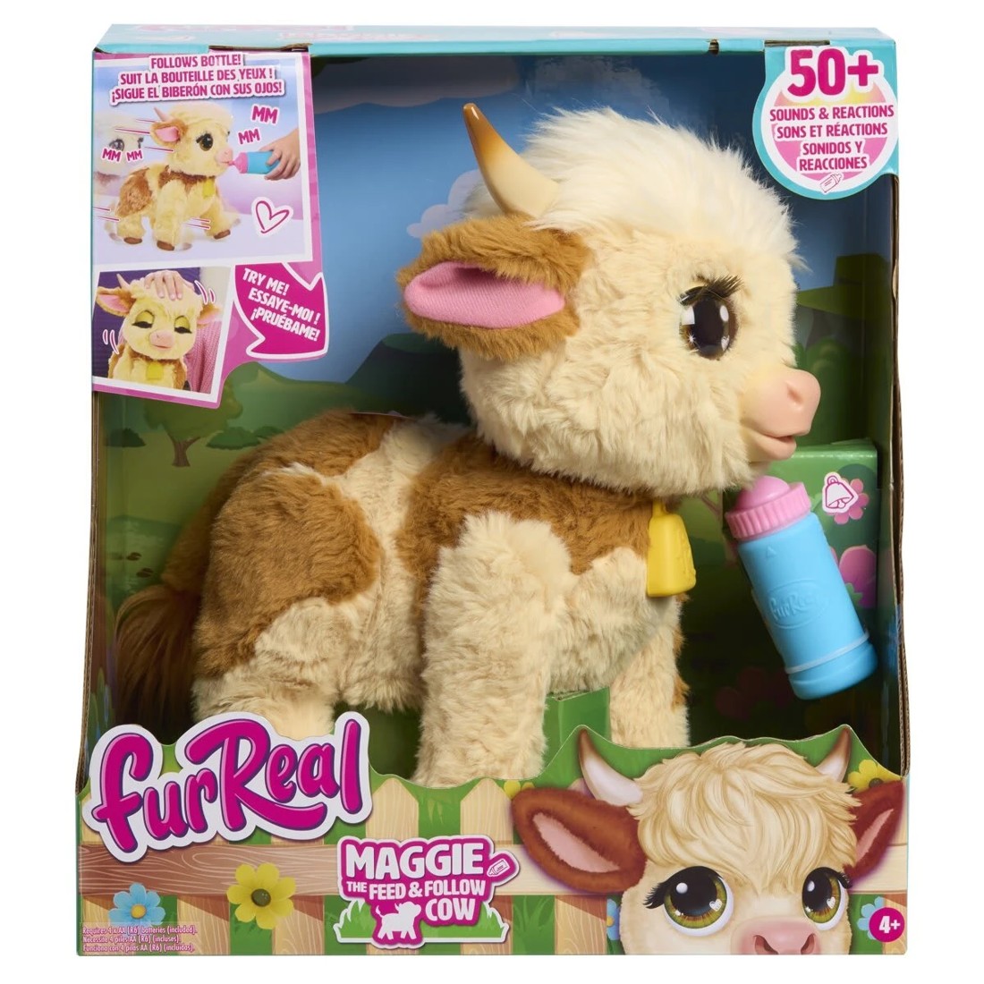 1 FurReal Maggie the Feed and Follow Cow Plush Toy, 1 of 7