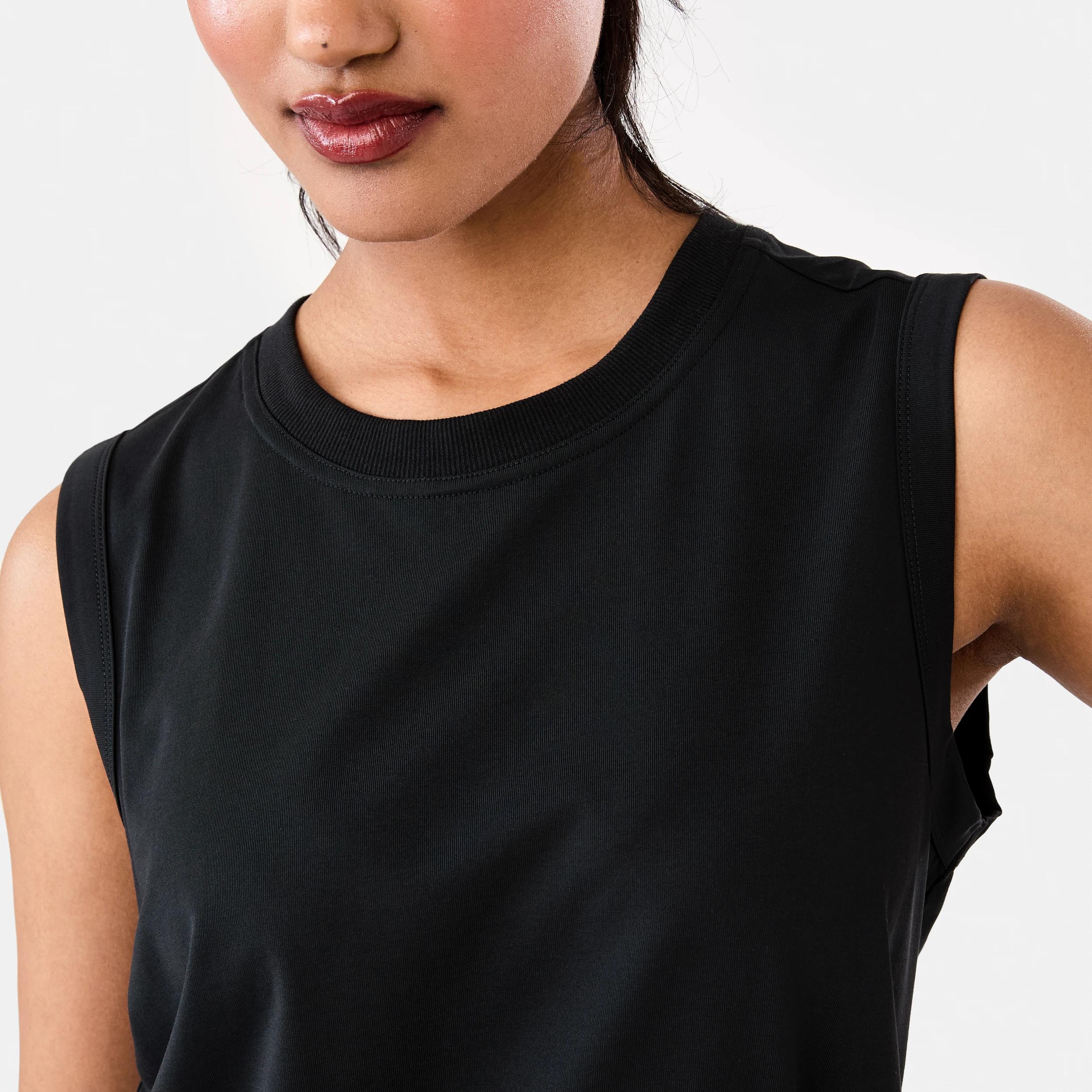 6 Active Womens Muscle Tank Black, 6 of 8