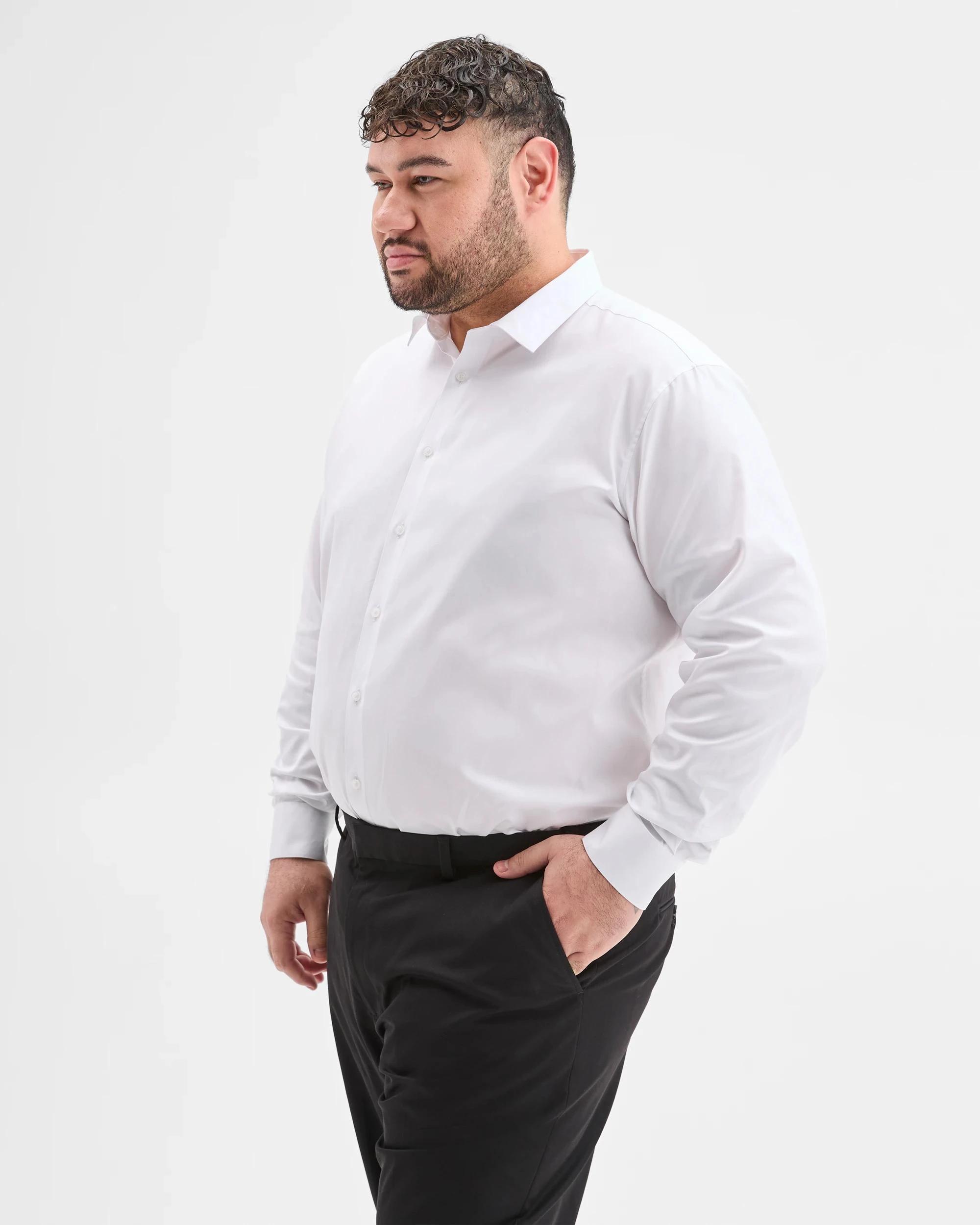 4 Target Man Plus Plus Size Core Business Shirt WHITE, 4 of 6