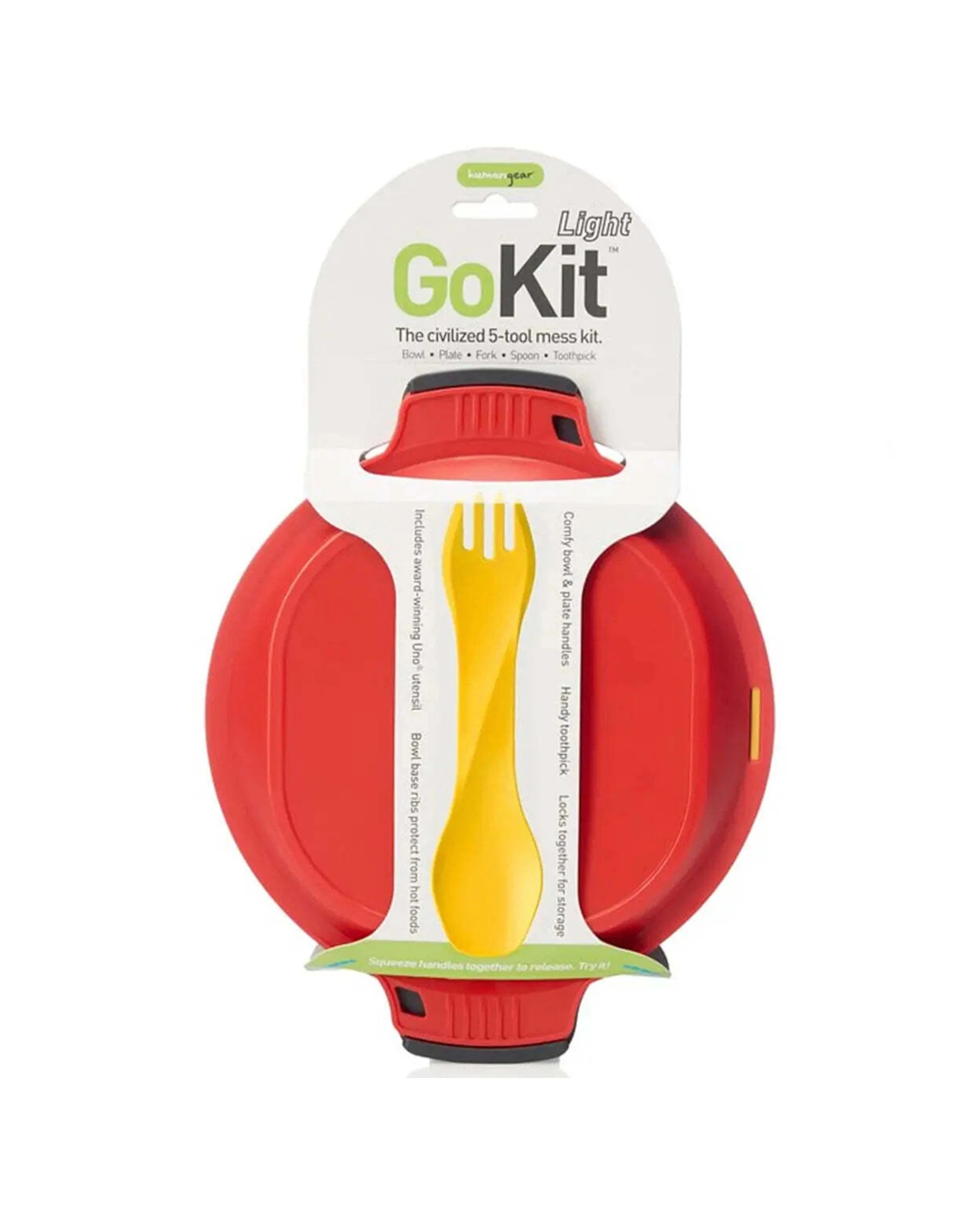 3 Humangear GoKit Light 5 Tool Compact Camping Mess Kit - Red, 3 of 3