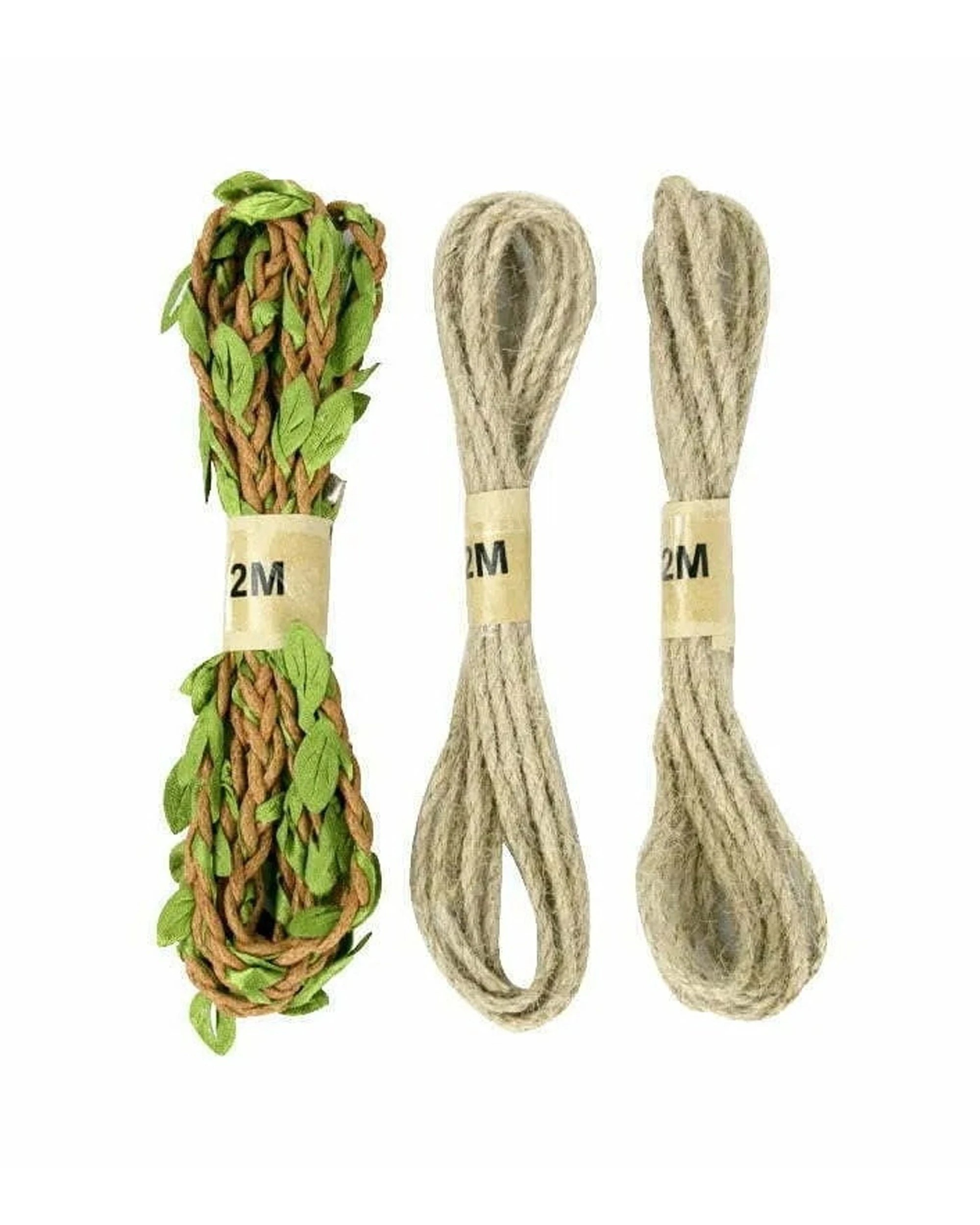 1 Party Maker 3pc Linen Ropes Rolls Decoration - Natural, 1 of 1