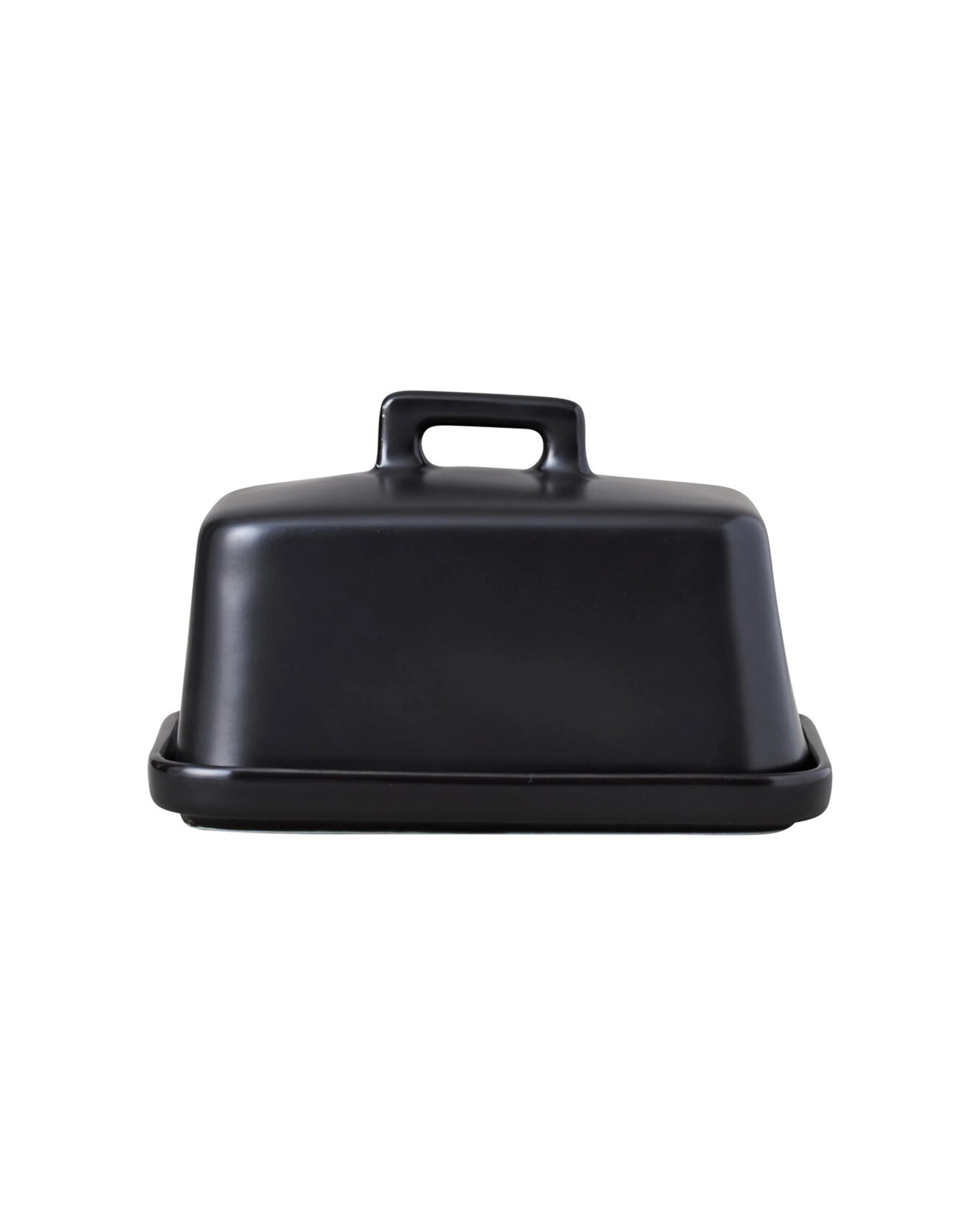1 Maxwell & Williams Epicurious Butter Dish Porcelain 16.5cm Gift Boxed - Black, 1 of 3