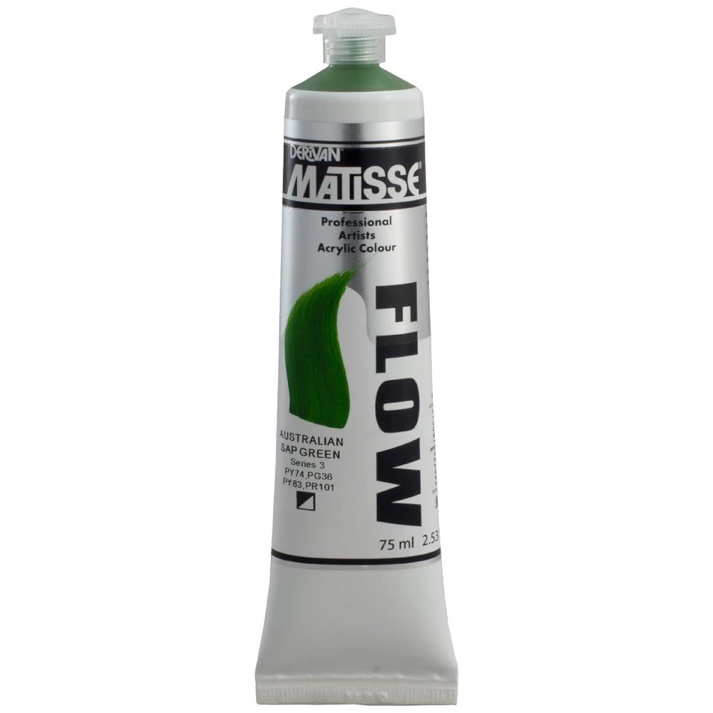 1 Derivan Matisse Flow Paint 75mL Australian Sap Green S3, 1 of 2