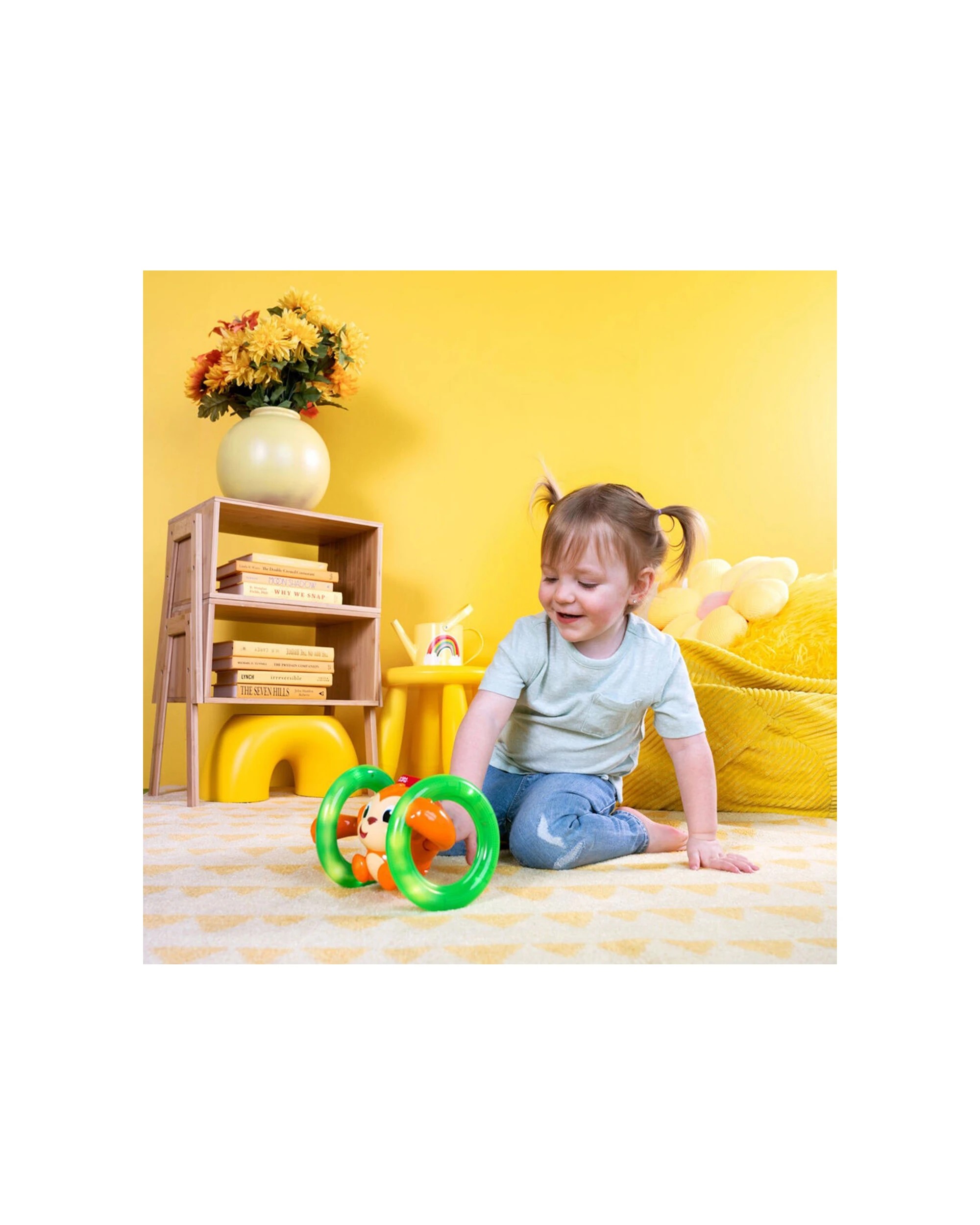 3 Bright Starts Roll And Glow Monkey Interactive Lights And Sounds Toy 6 Months - Multi, 3 of 5