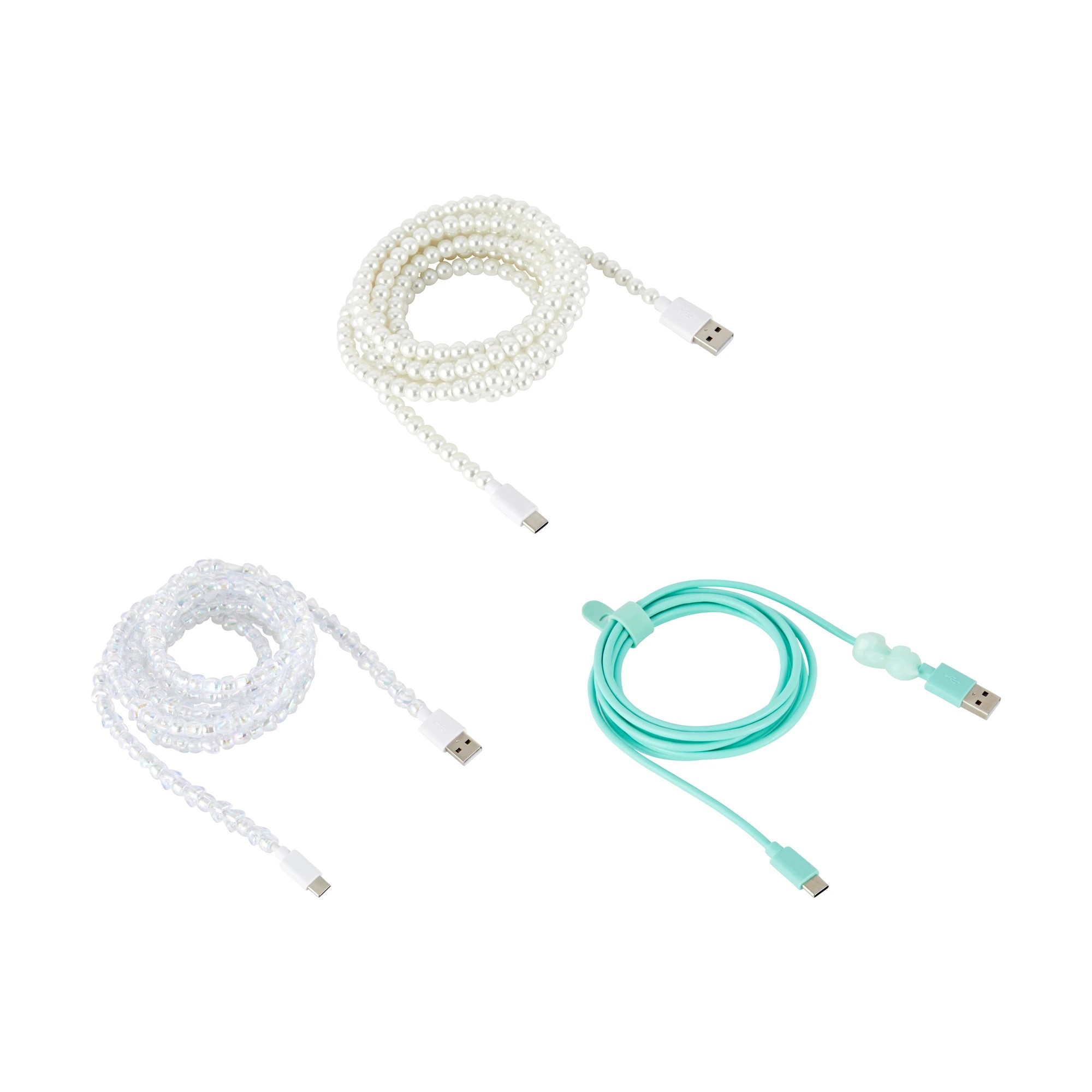 3 2m USB-A to USB-C Cable Novelty - Assorted, 3 of 4