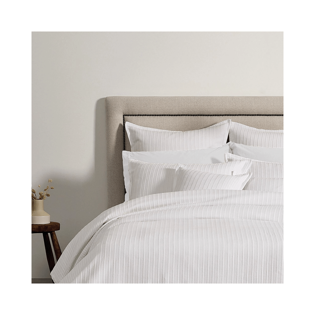 2 Bianca Bedding Evora Cotton Jacquard Coverlet Set - Made in Portugal
 - King Bed
 - white, 2 of 4