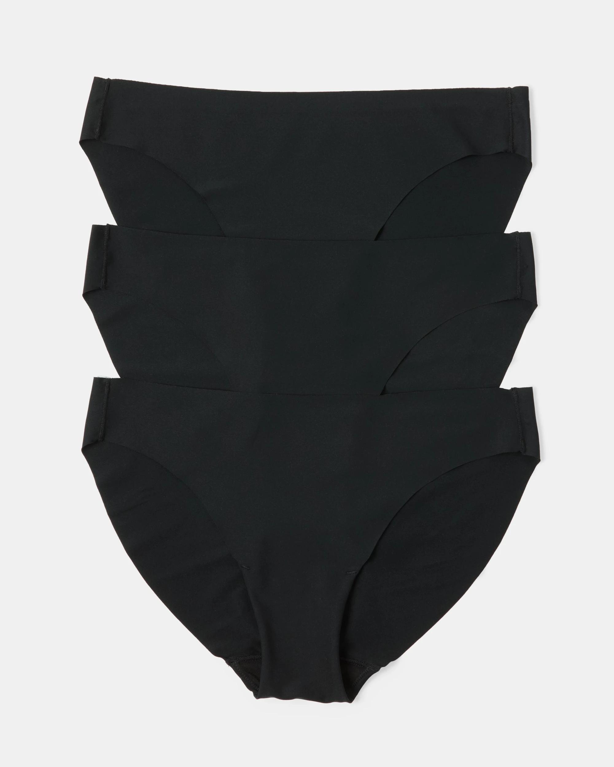1 3 Pack No Show Bikini Briefs Black, 1 of 6