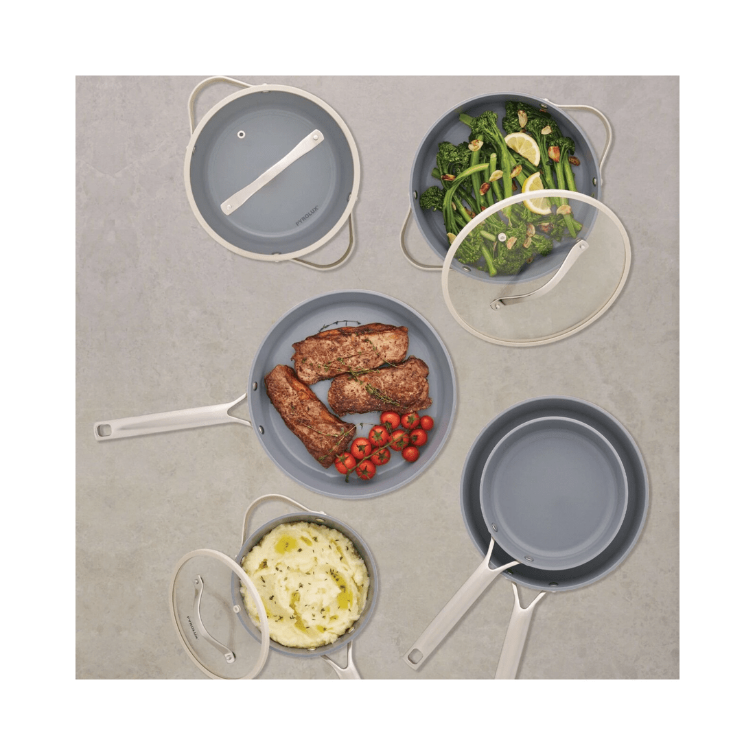 8 20cm Pyrolux NEXGEN Saucepan 2.8L Ivory w/ Helper Handle | Ceramic Non-Stick Oven Safe, 8 of 8