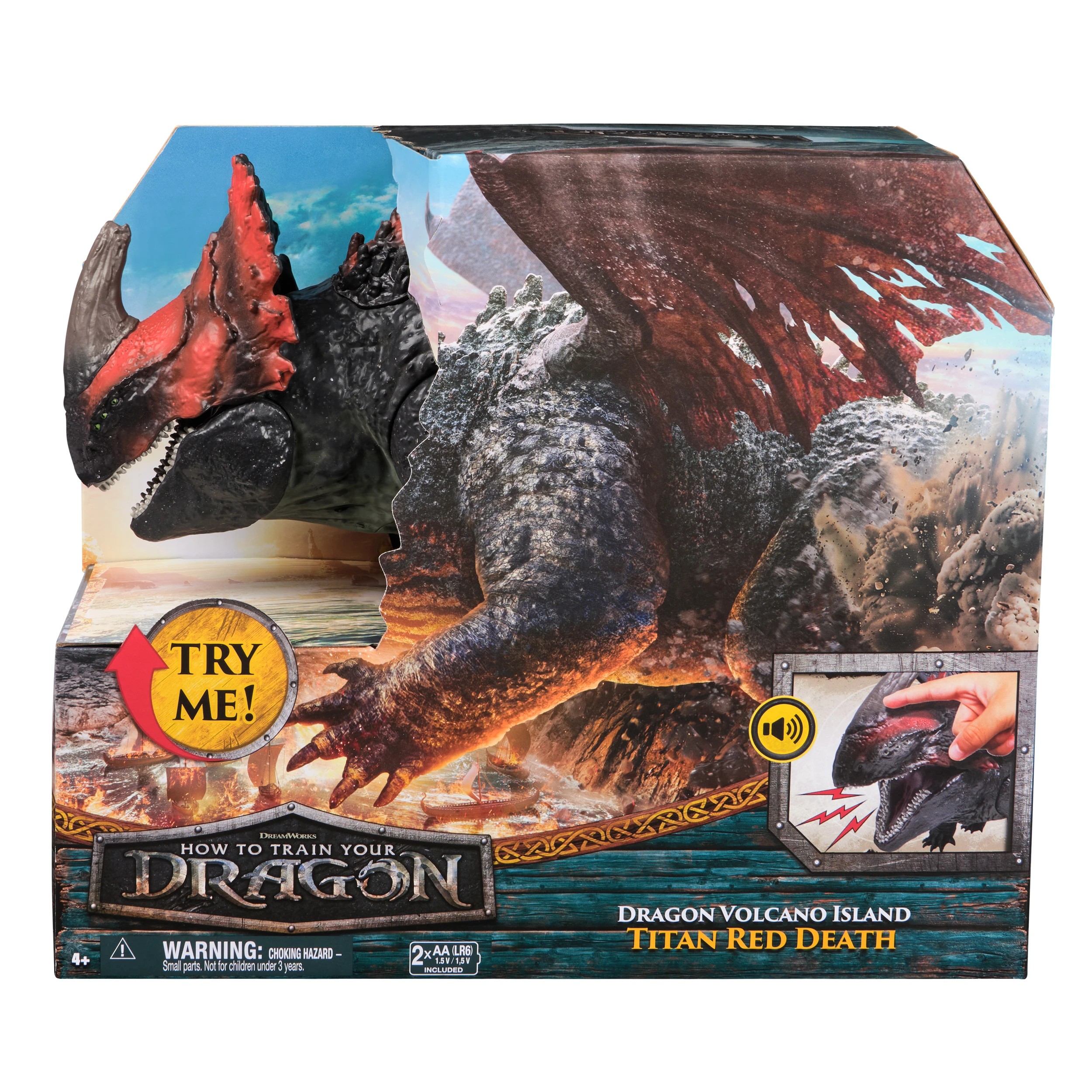 1 How To Train Your Dragon: Dragon Volcano Island Titan Red Death Figure, 1 of 7