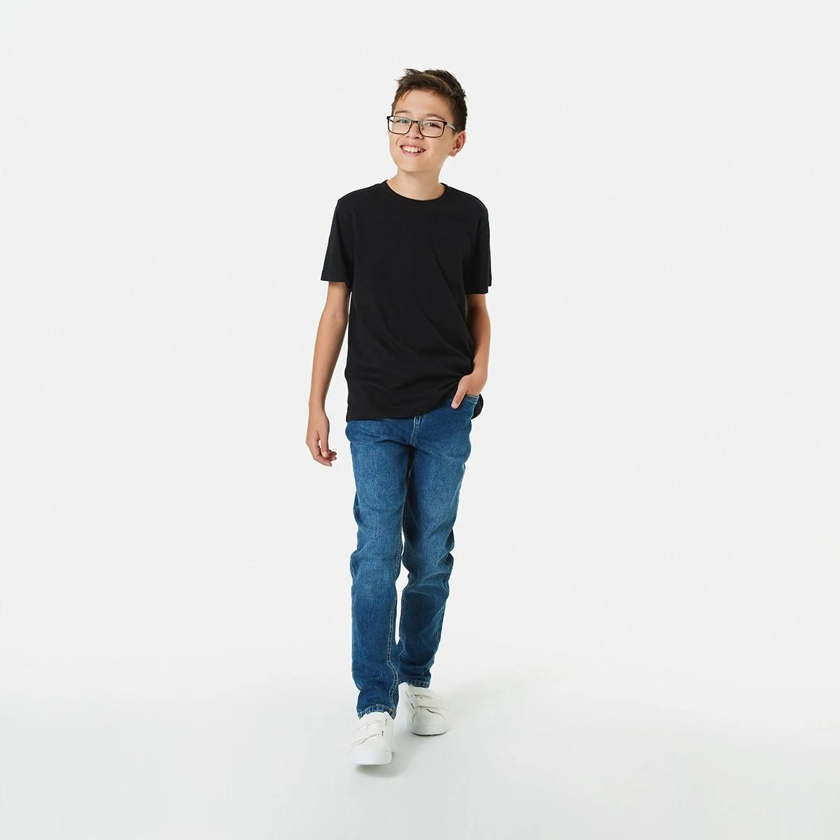5 Short Sleeve Plain T-shirt BLACK, 5 of 8