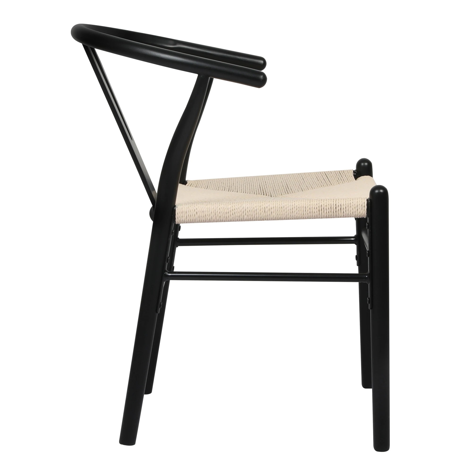 2 Levede 1 Set Of 2 Hans Wegner Wishbone Dining Chairs - Black, 2 of 6