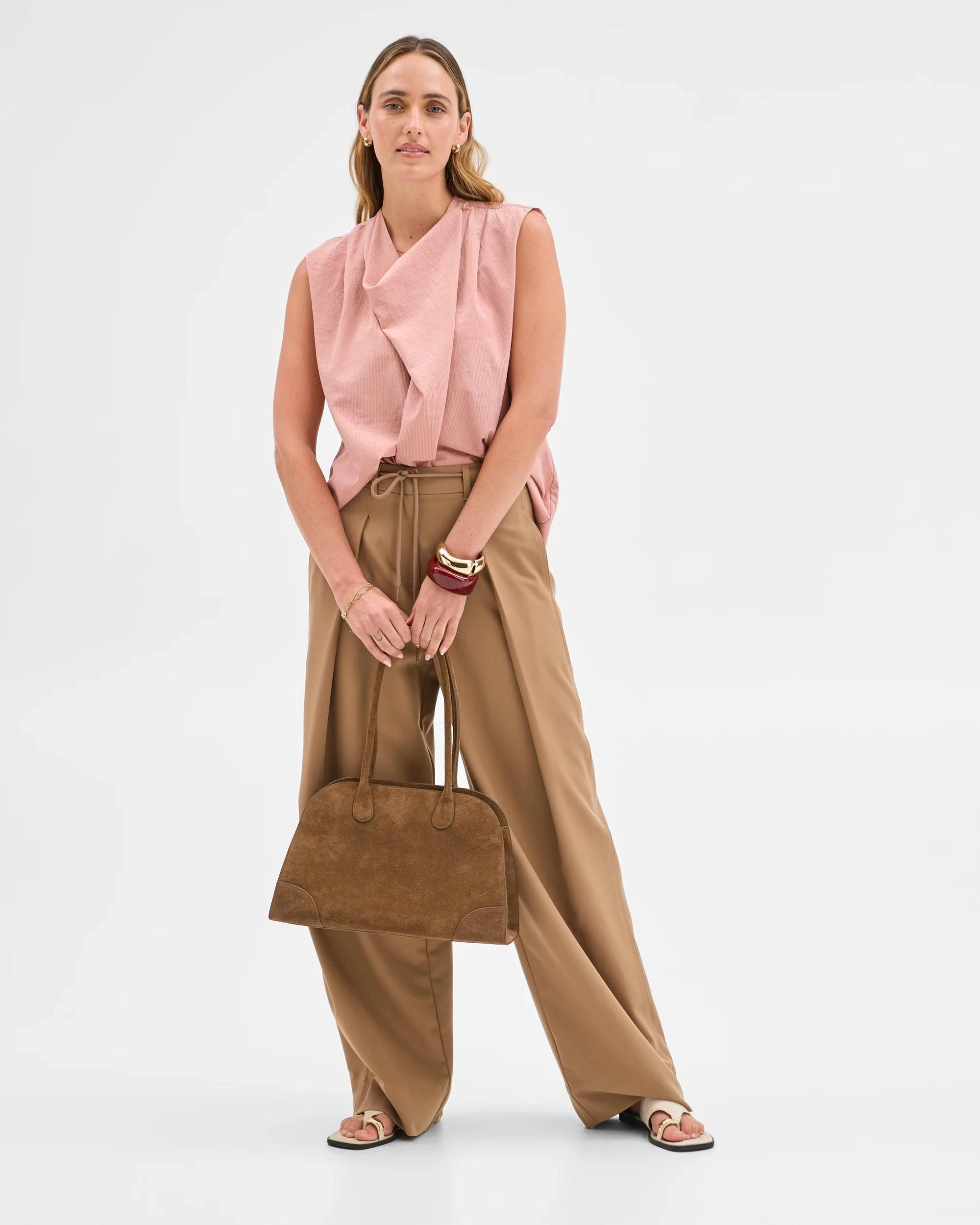 4 Target Sleeveless Scarf Draped Front Blouse BLUSH PINK, 4 of 7