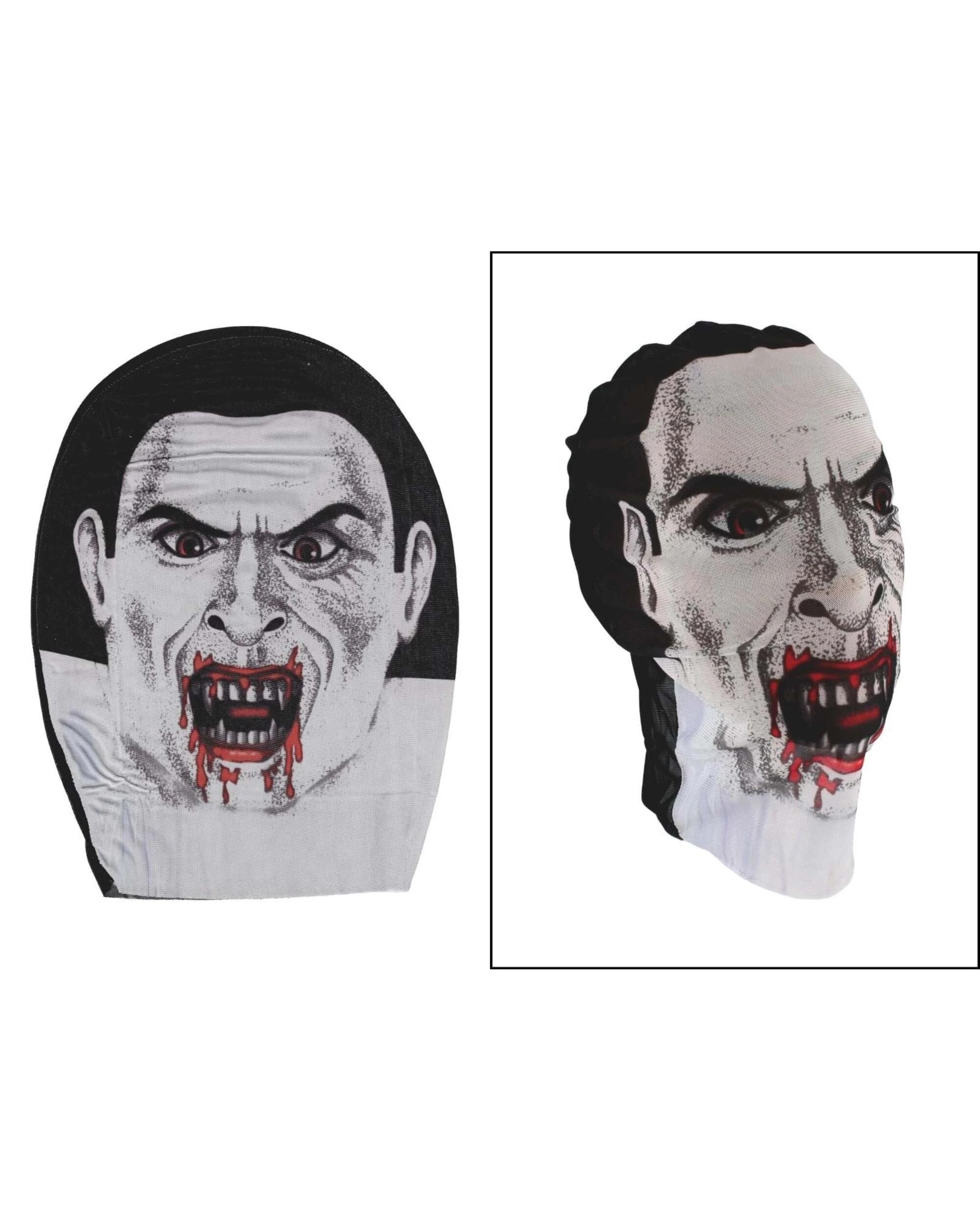 1 JD Party Halloween Stretchy Vampire Print Mask - One Size - White, 1 of 1