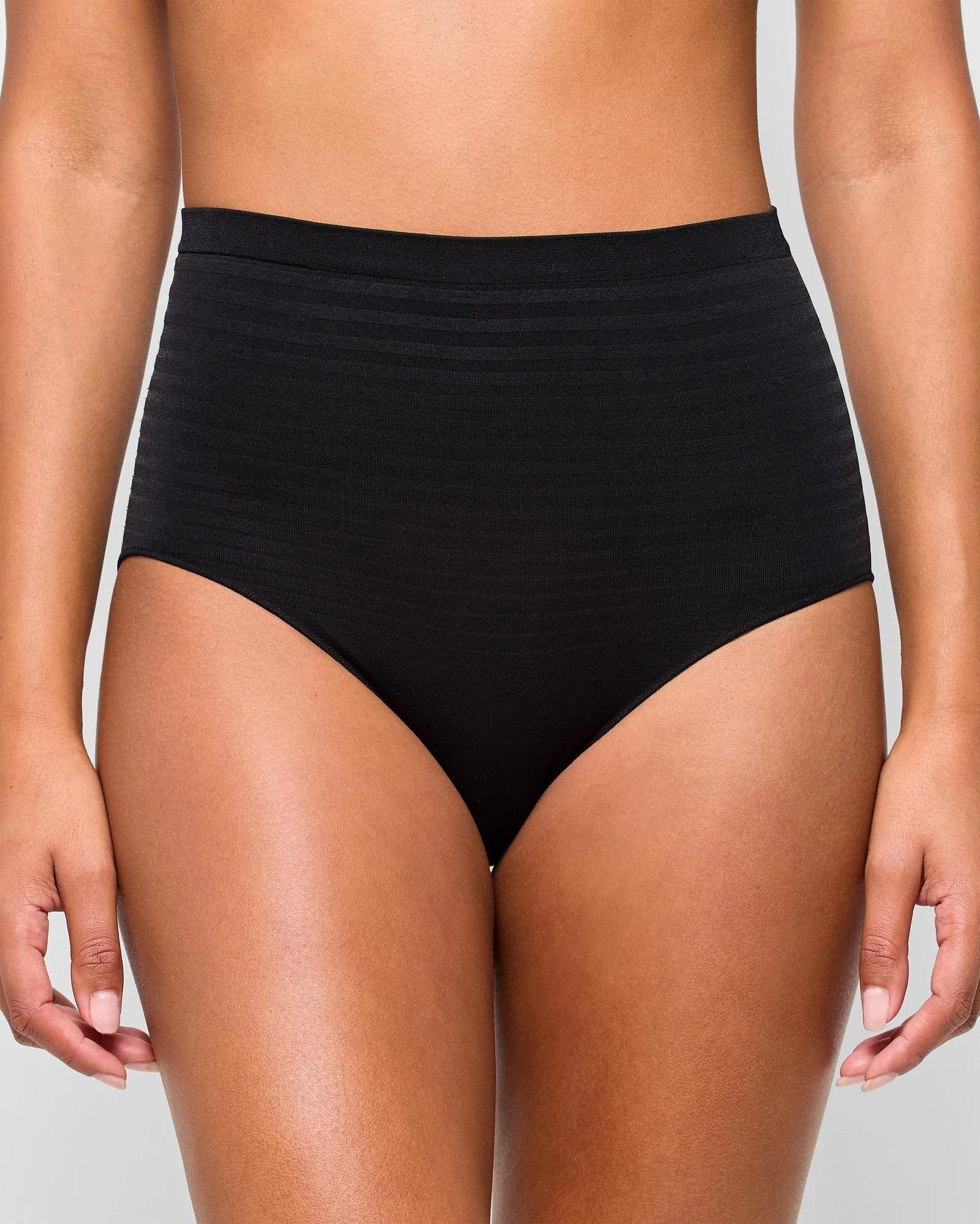 2 Target Womens Seamfree Matte and Shine Full Briefs 2 Pack BLACK, 2 of 4