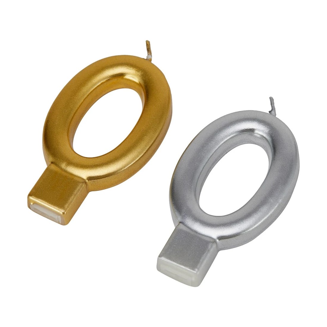 4 Metallic Candle Number 0 - Assorted, 4 of 6