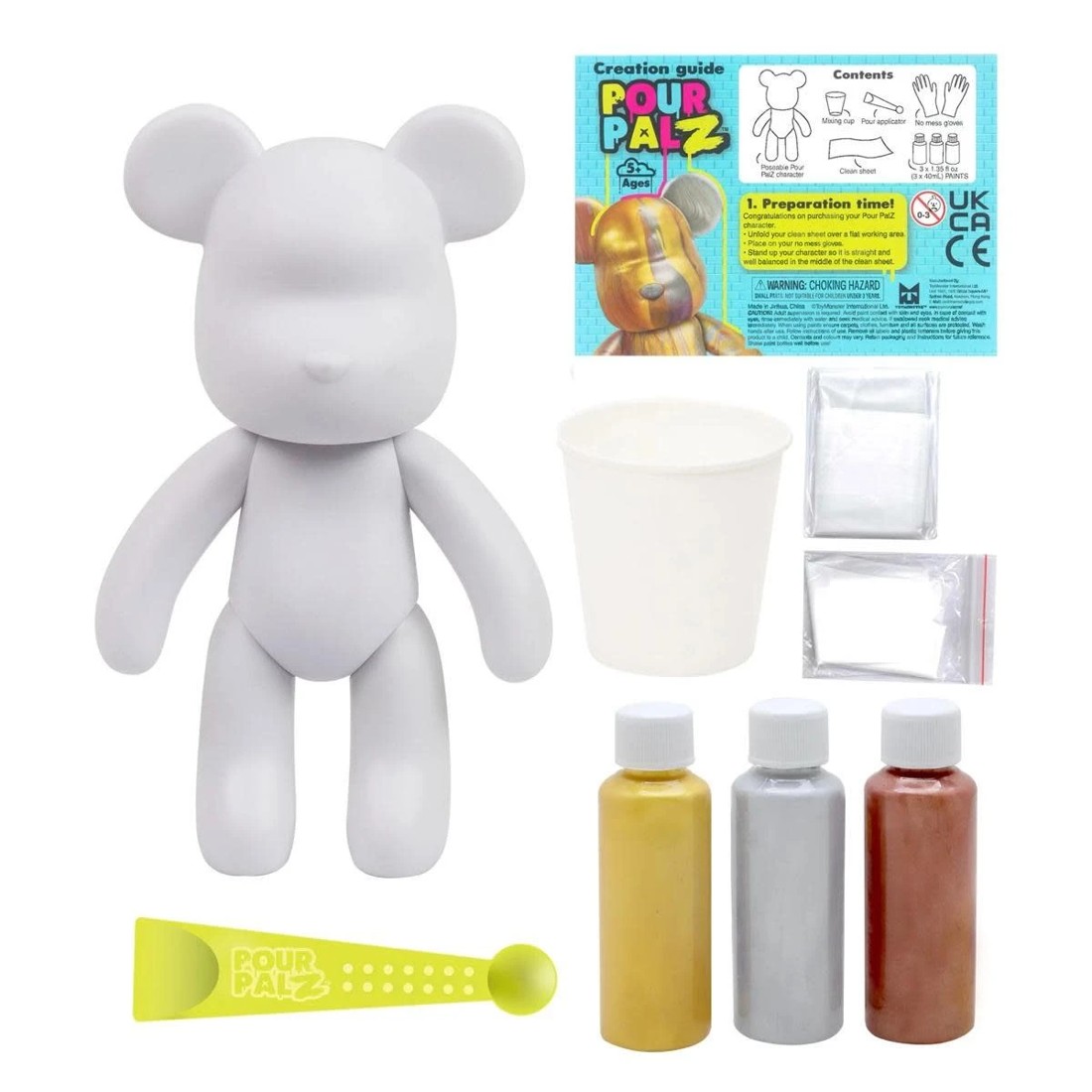 5 Pour Palz Large Paint Bear - Assorted, 5 of 10