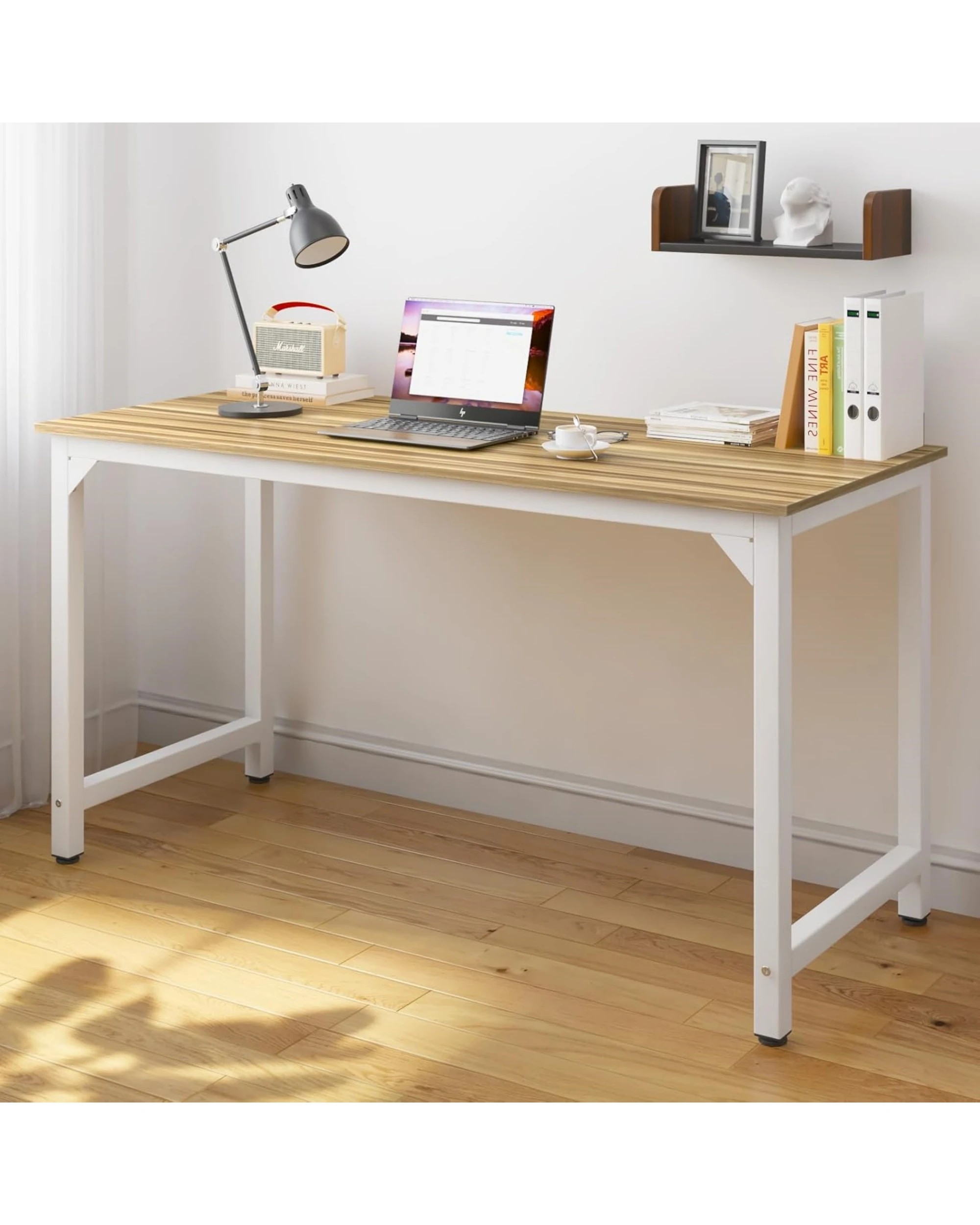 8 Advwin 120cm Computer Desk Home Office Table Wooden Workstation, 8 of 8