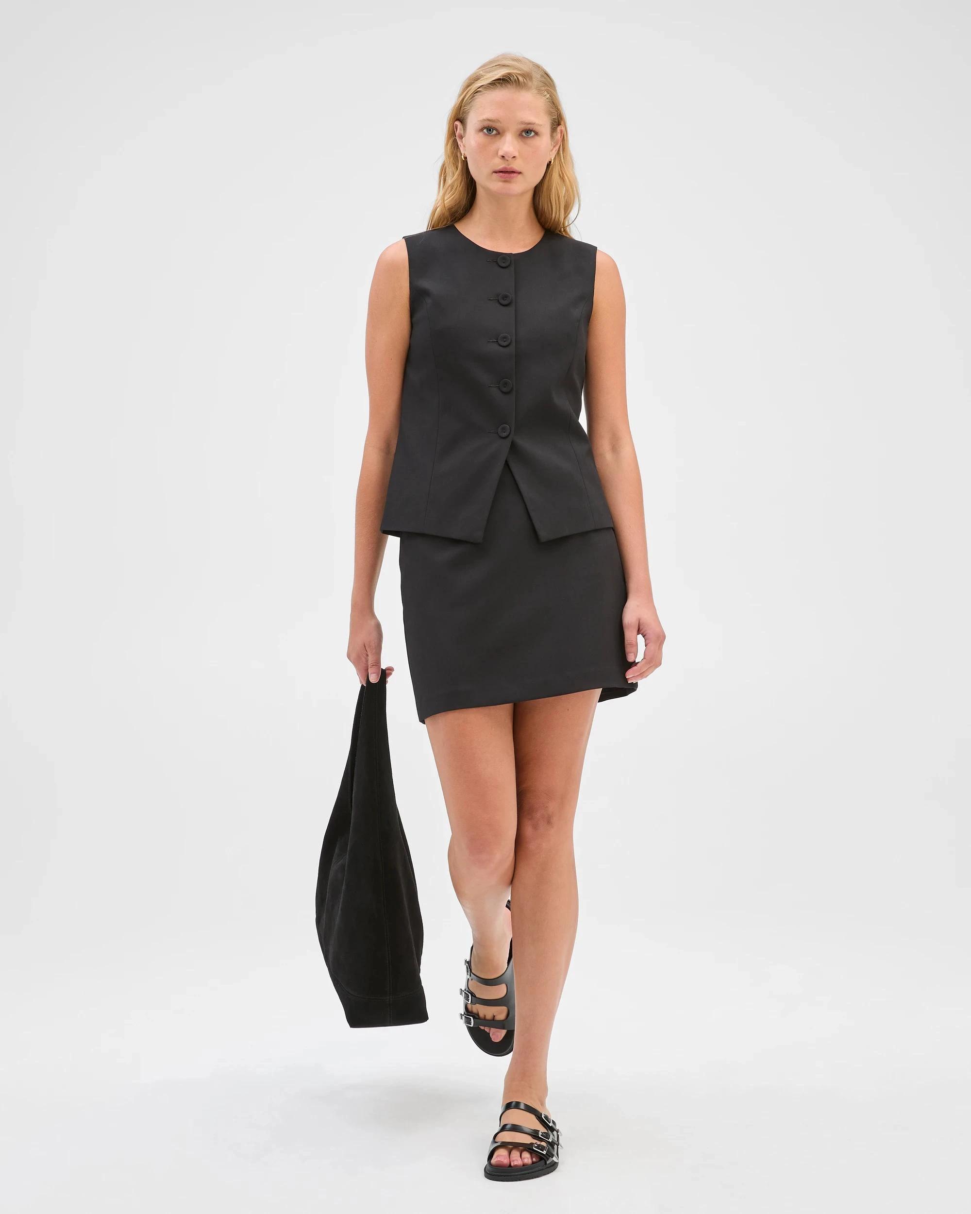 4 Preview Tailored Mini Skirt BLACK, 4 of 7