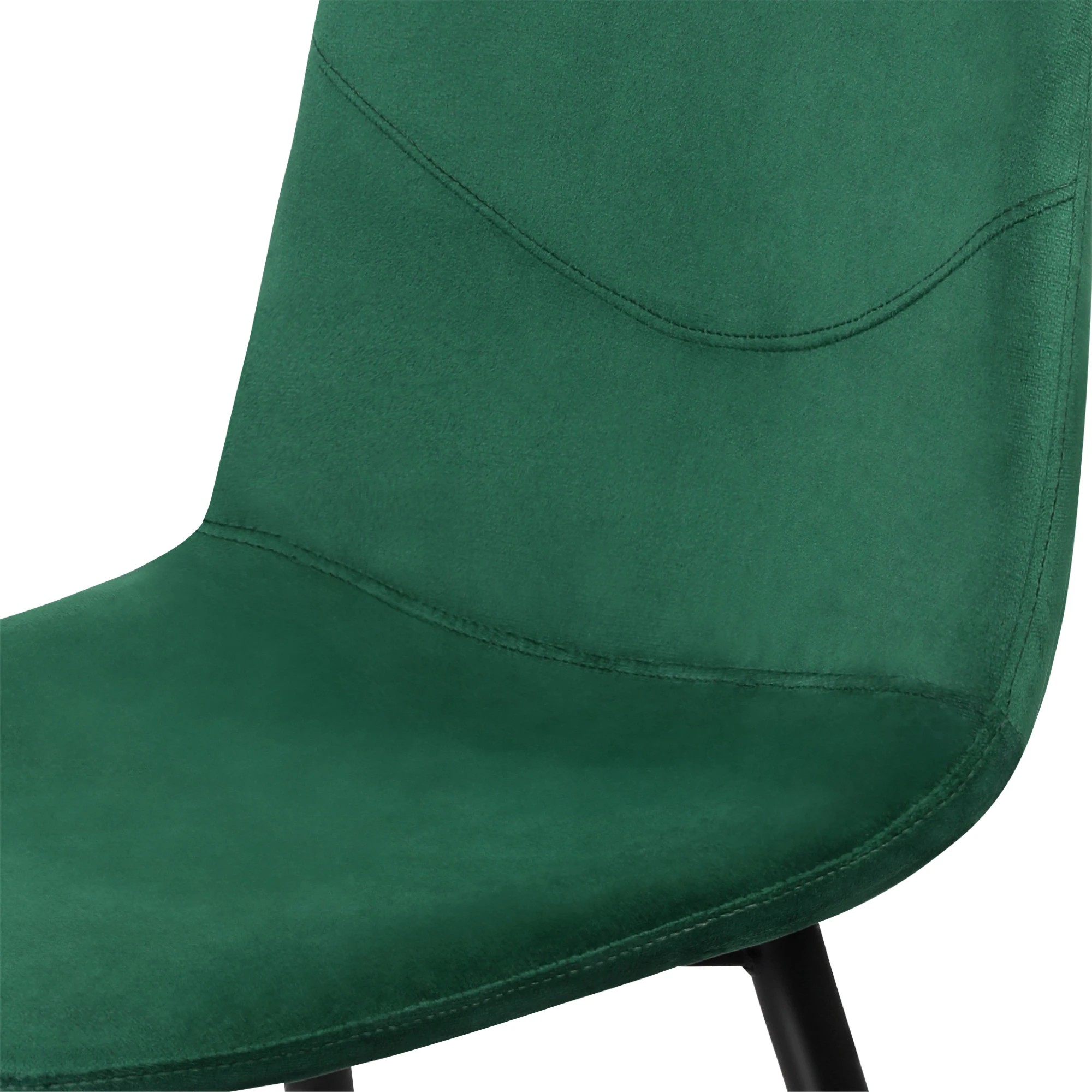 6 Levede 2Pcs Replica Eames Dining Chair Velvet Seat in Dark Green Colour, 6 of 8