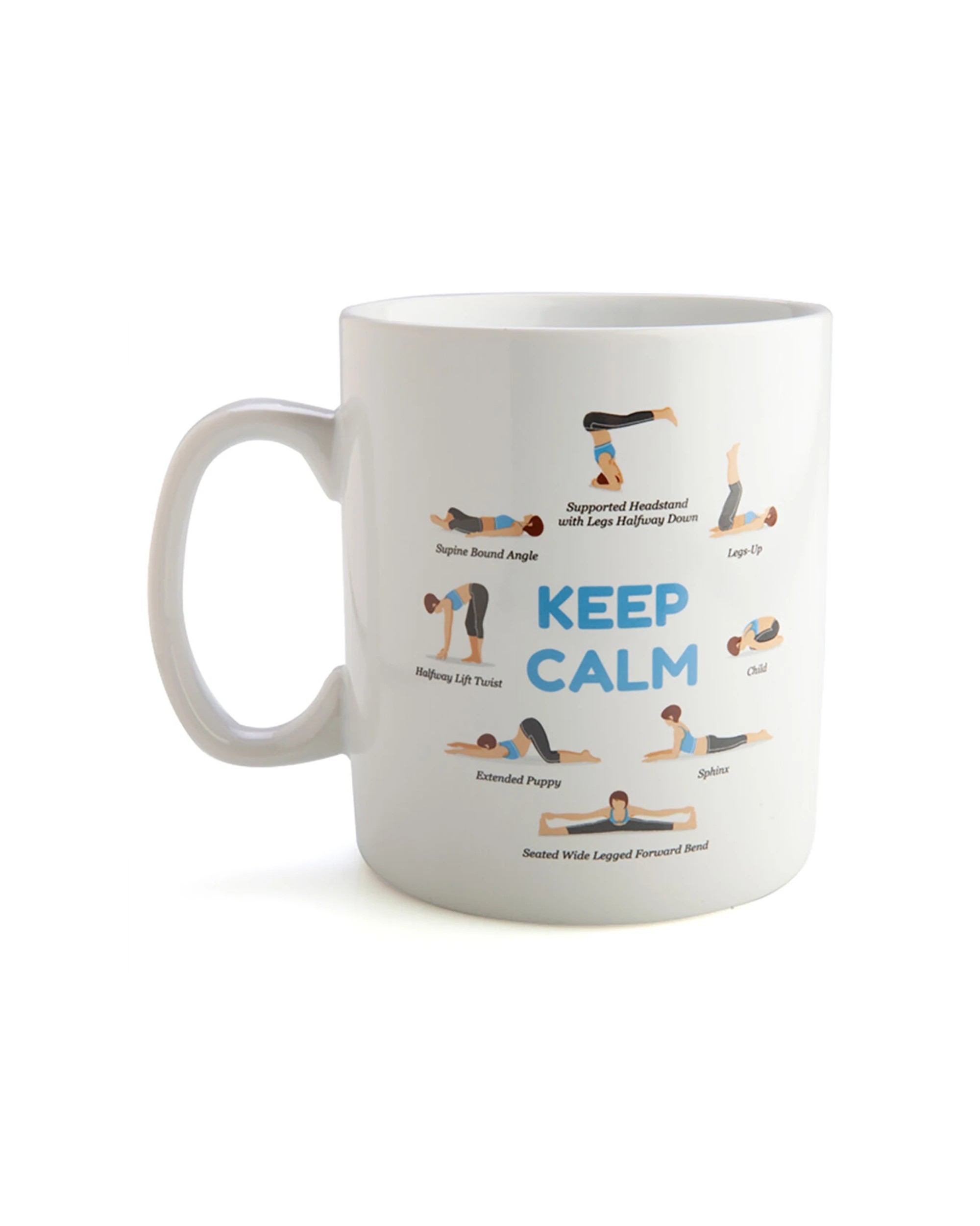 2 MDI Giant Mug Yoga Oversized Ceramic Novelty Mug - White, 2 of 5
