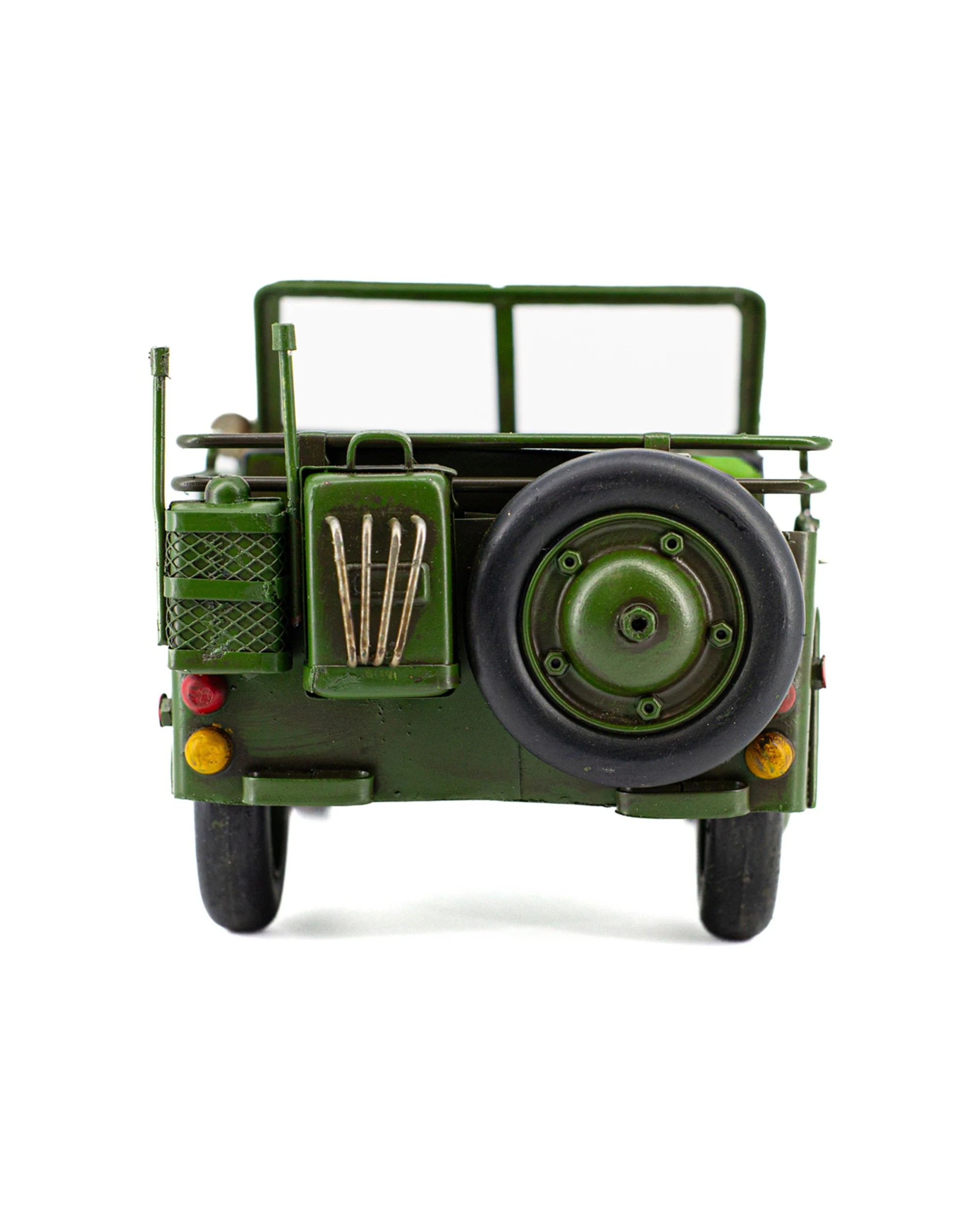 4 Boyle Metal Display Army Jeep Ornament Home Decor 29cm - Green, 4 of 5
