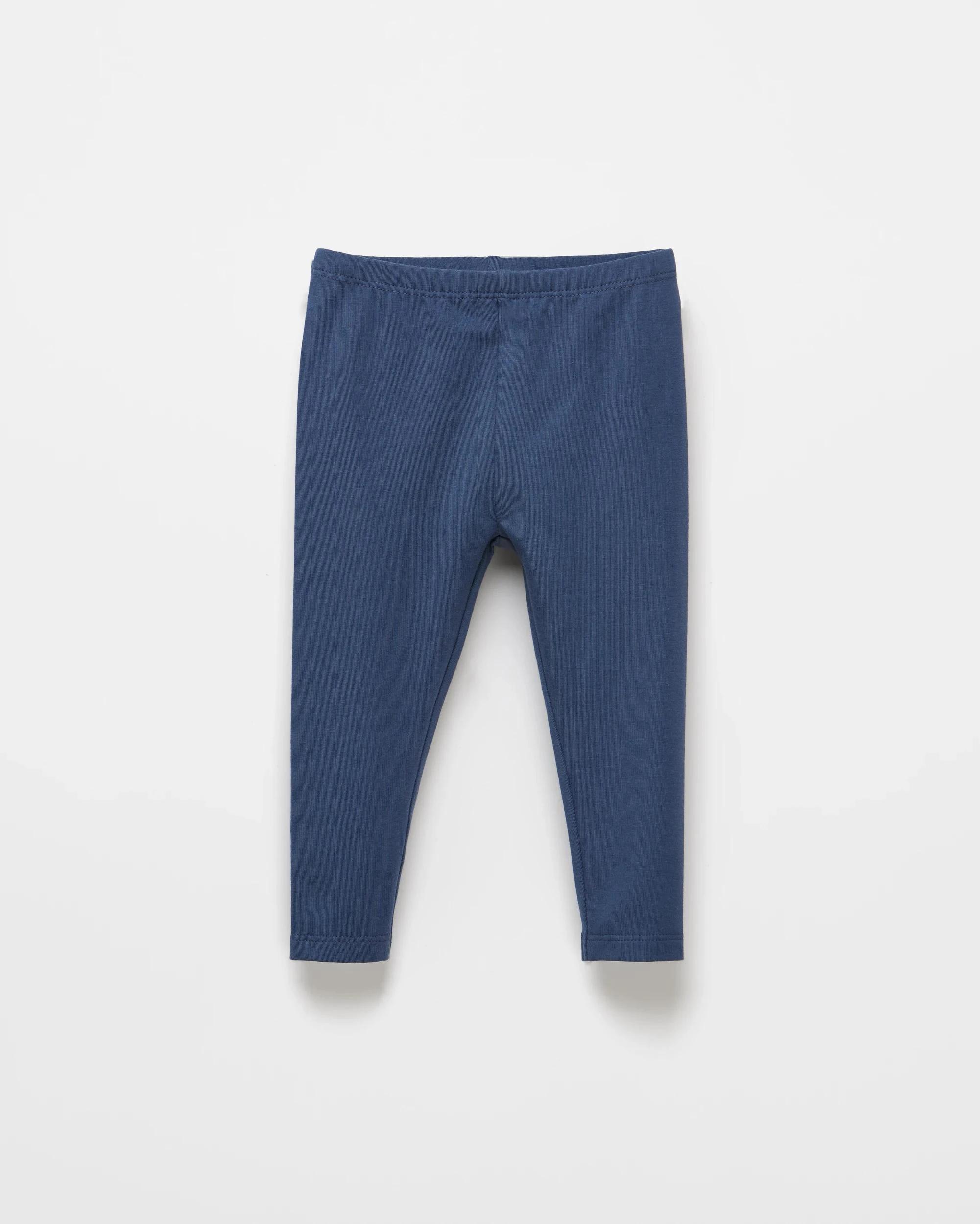 2 Target Baby Baby Organic Cotton Leggings 3 Pack NAVY BLUE/GREY MARLE/BLACK, 2 of 5