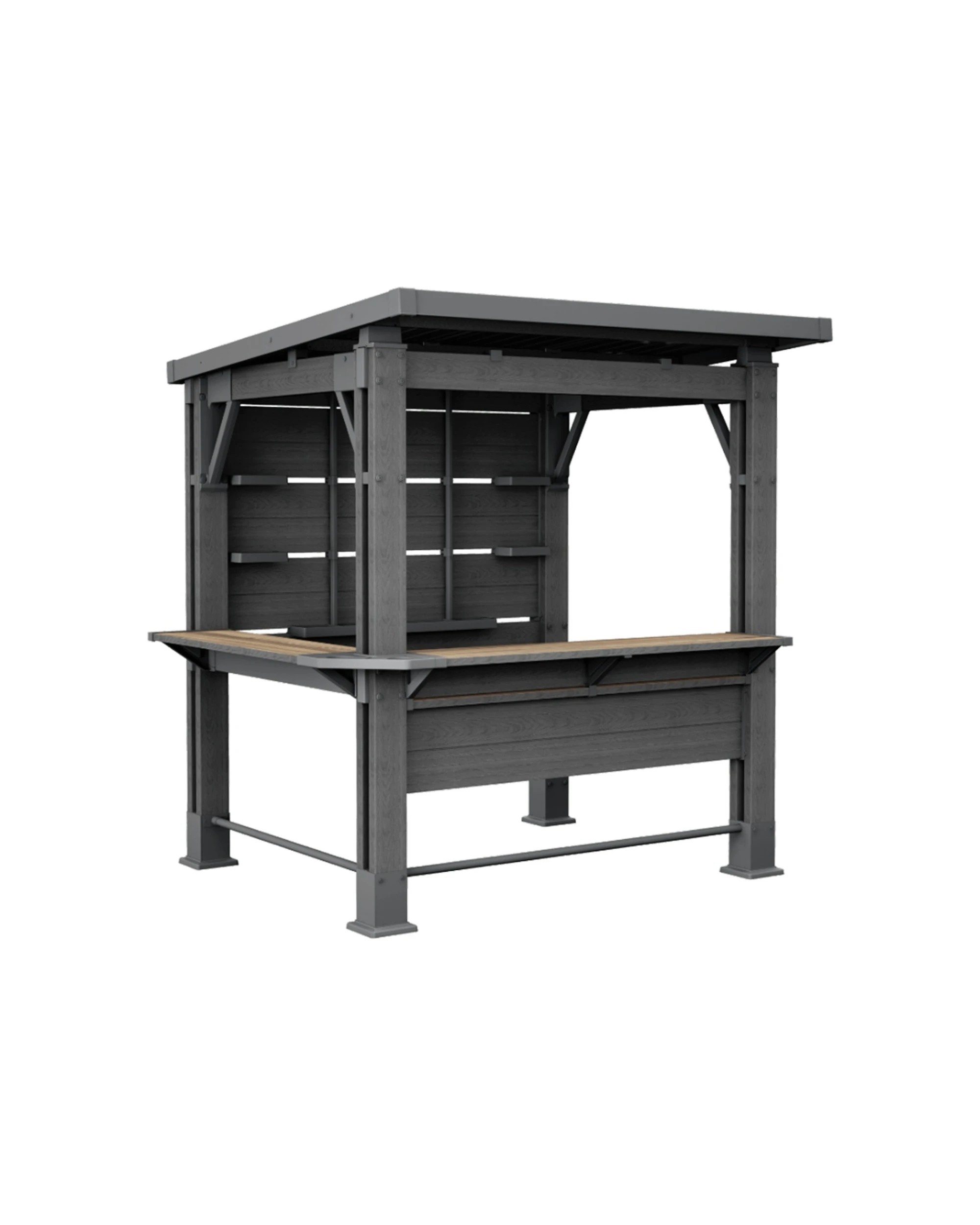 Keter Bar Gazebo Outdoor Garden Pavilion Canopy Shelter - Grey - Kmart